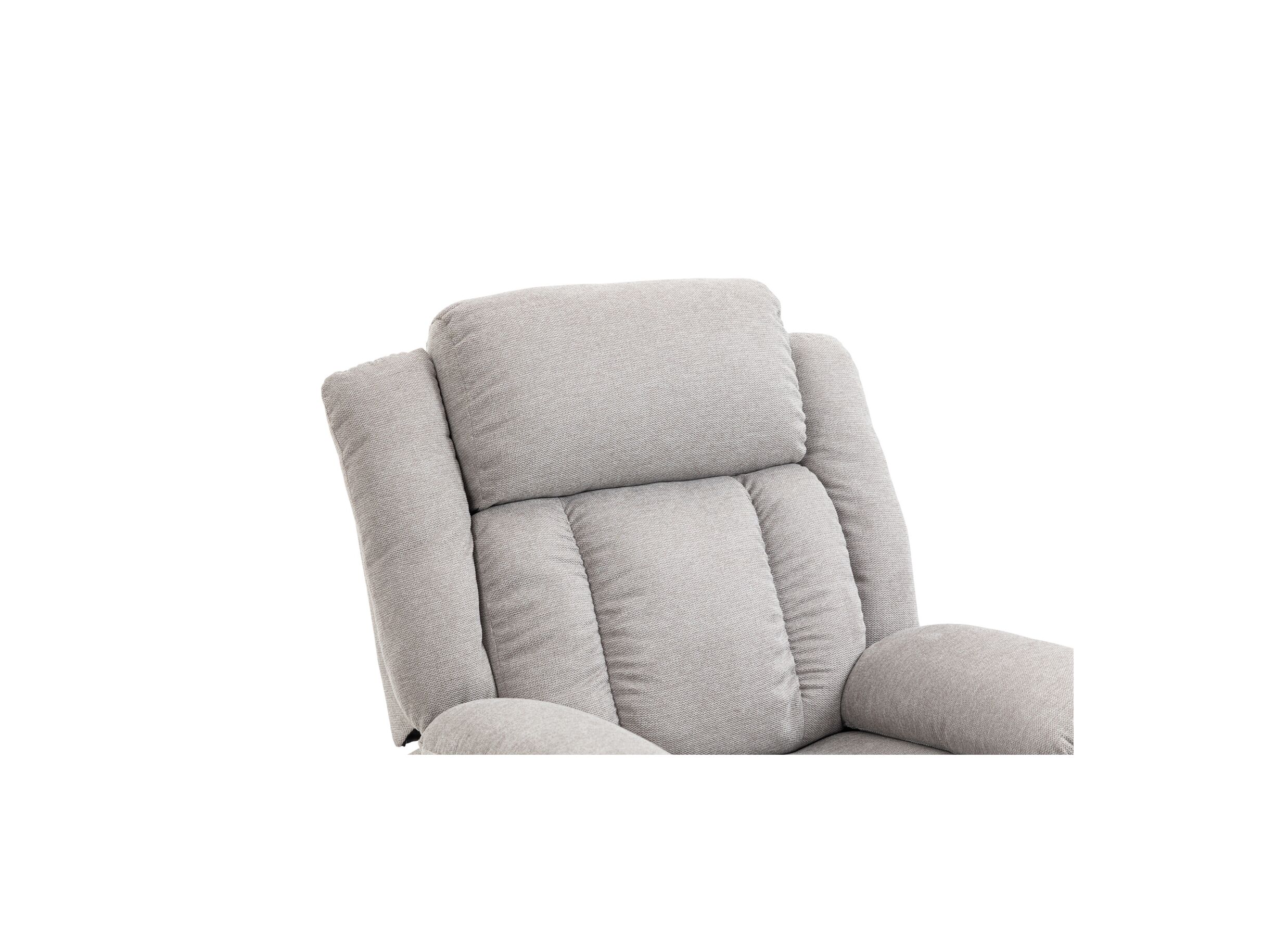 Fauteuil relax Eirene électrique - tissu - argent
