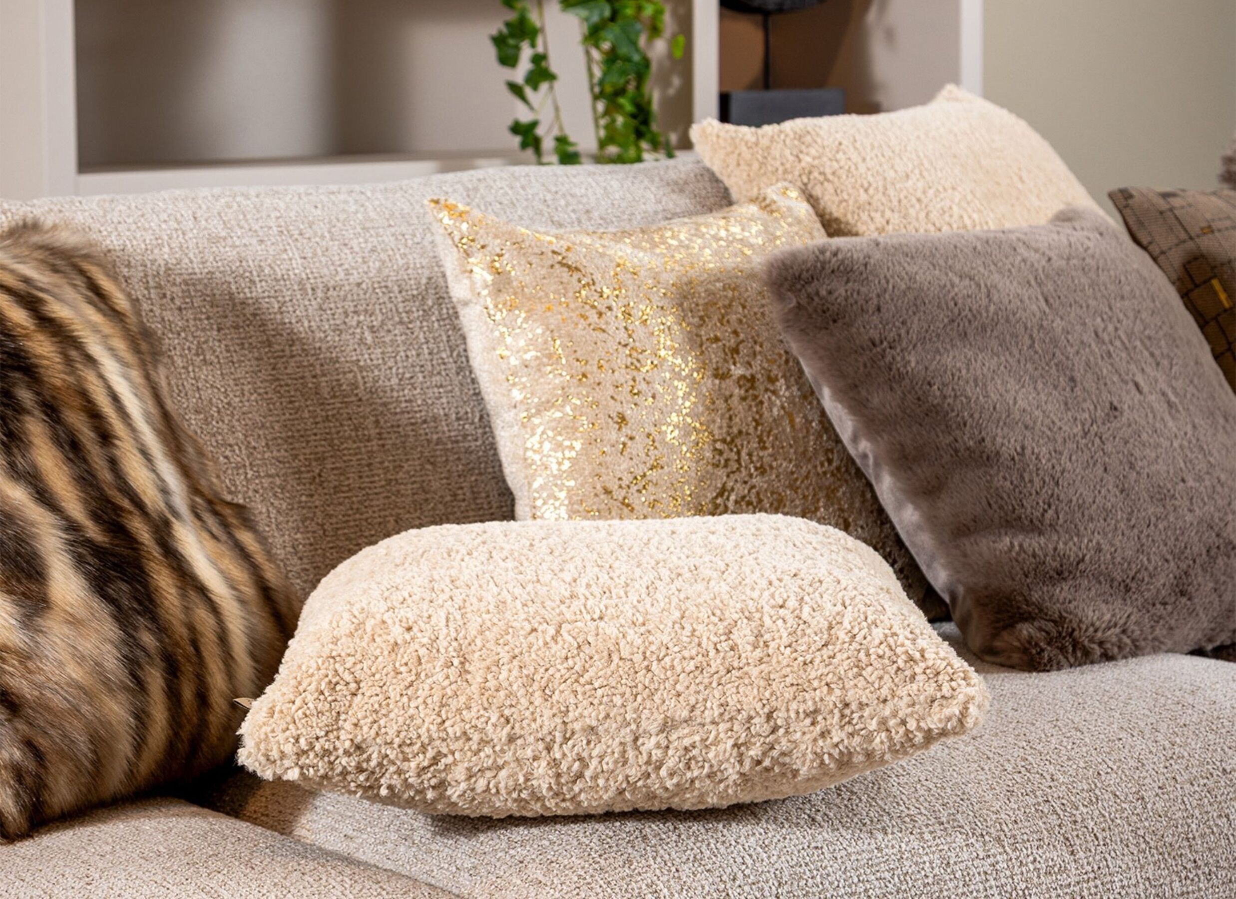 Foto ambiance - Coussin Flow 45x45cm - polyester - whitecap gray