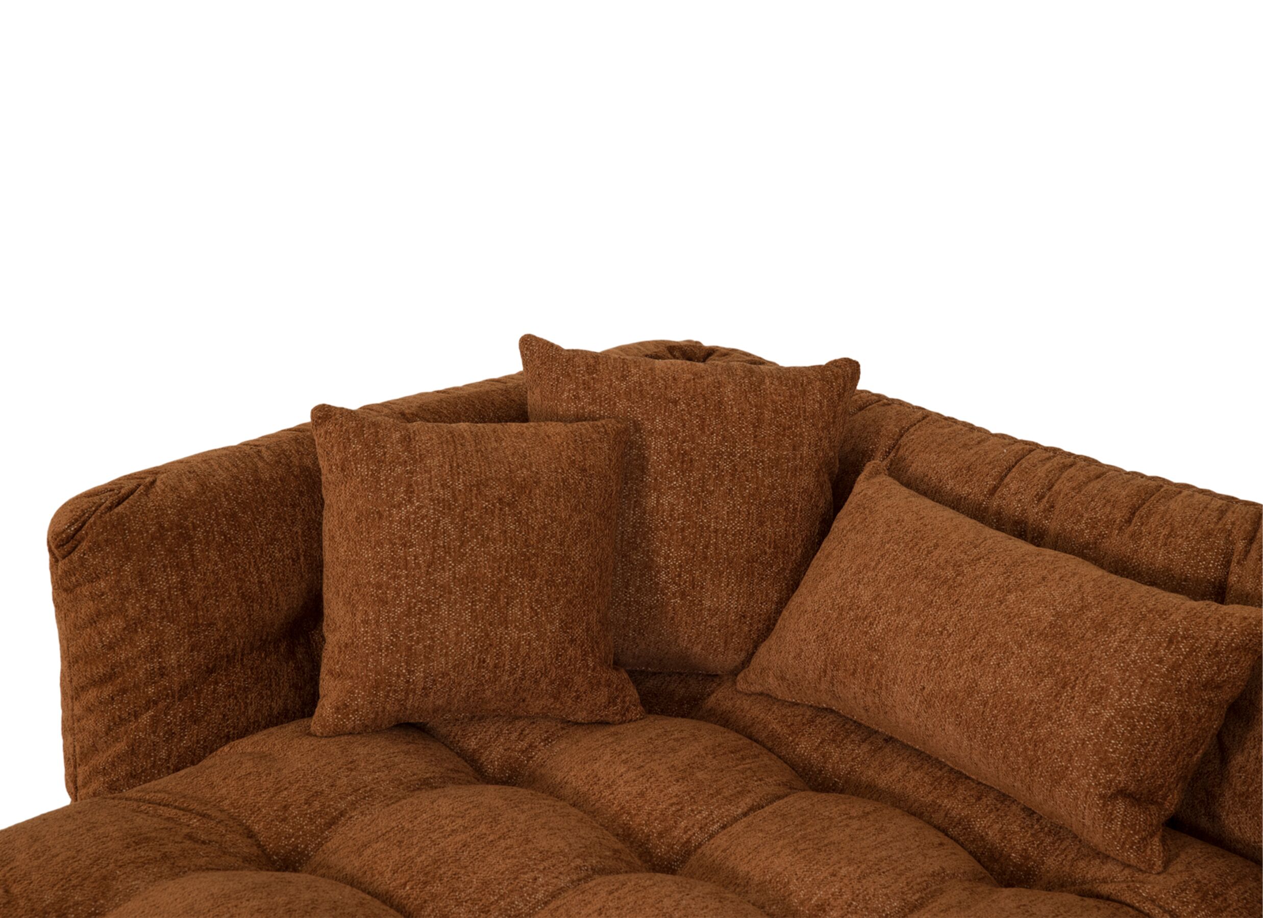 Detail - Canapé d'angle Molise 300x185cm - tissu - terra