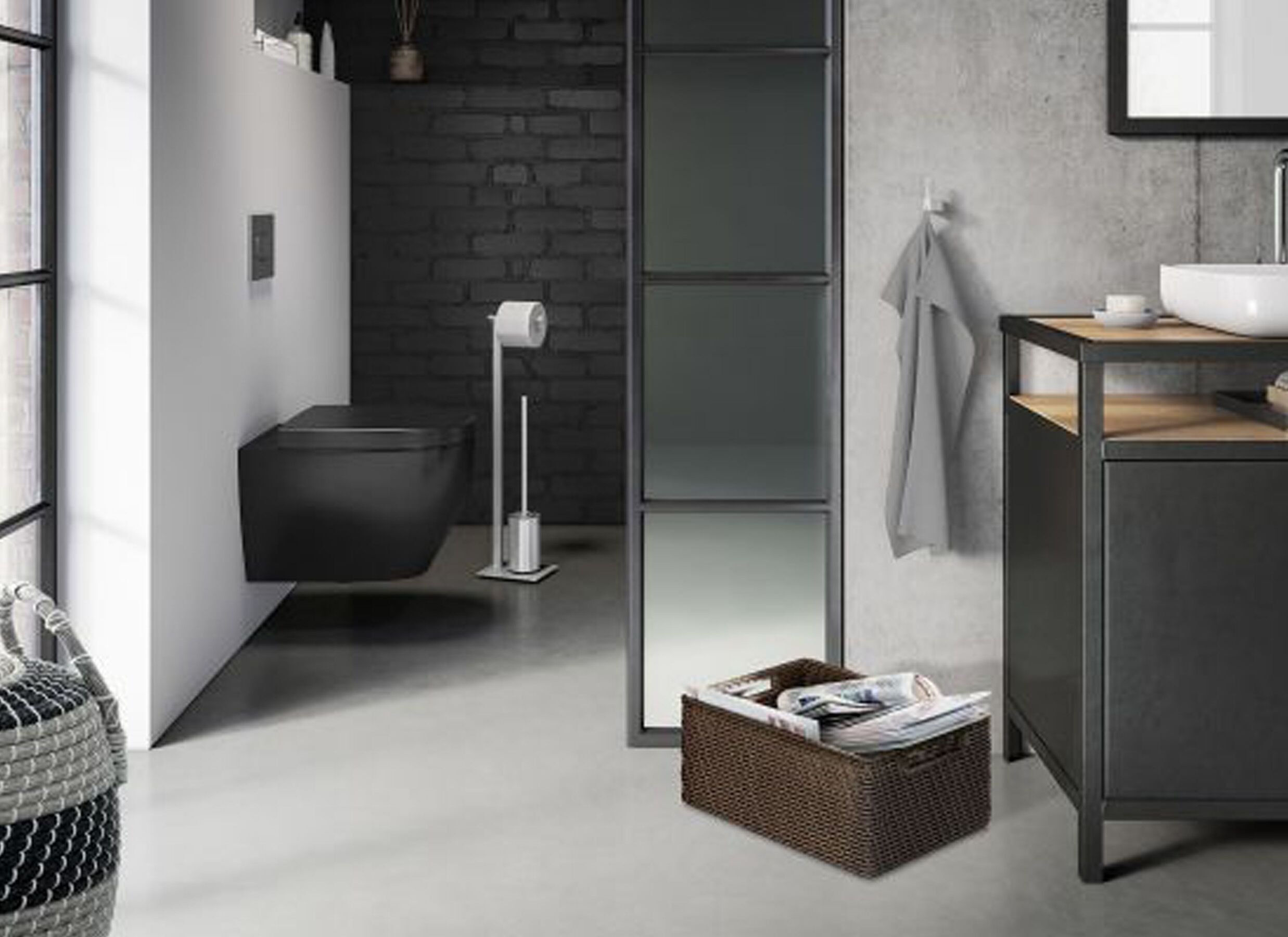 Sfeerfoto - Toiletbutler Carvo zilver