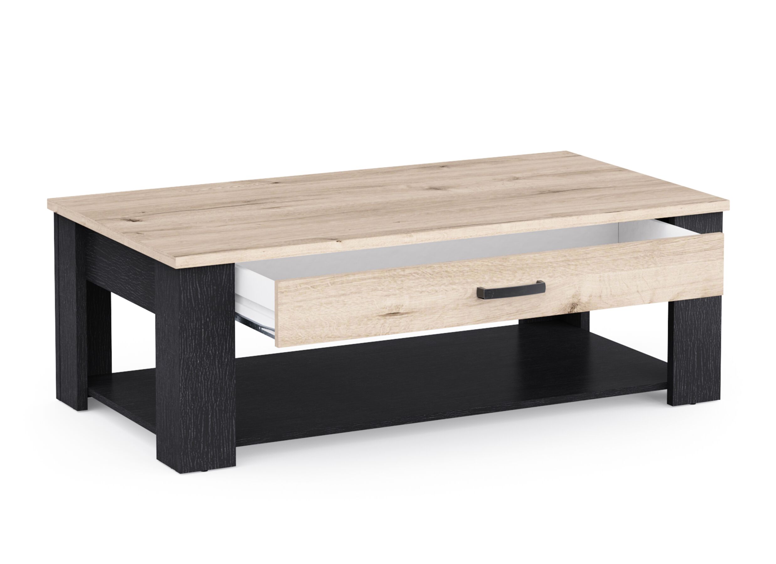 Indeling - Salontafel Aubrac 120x64cm - decor - royal oak & ebben