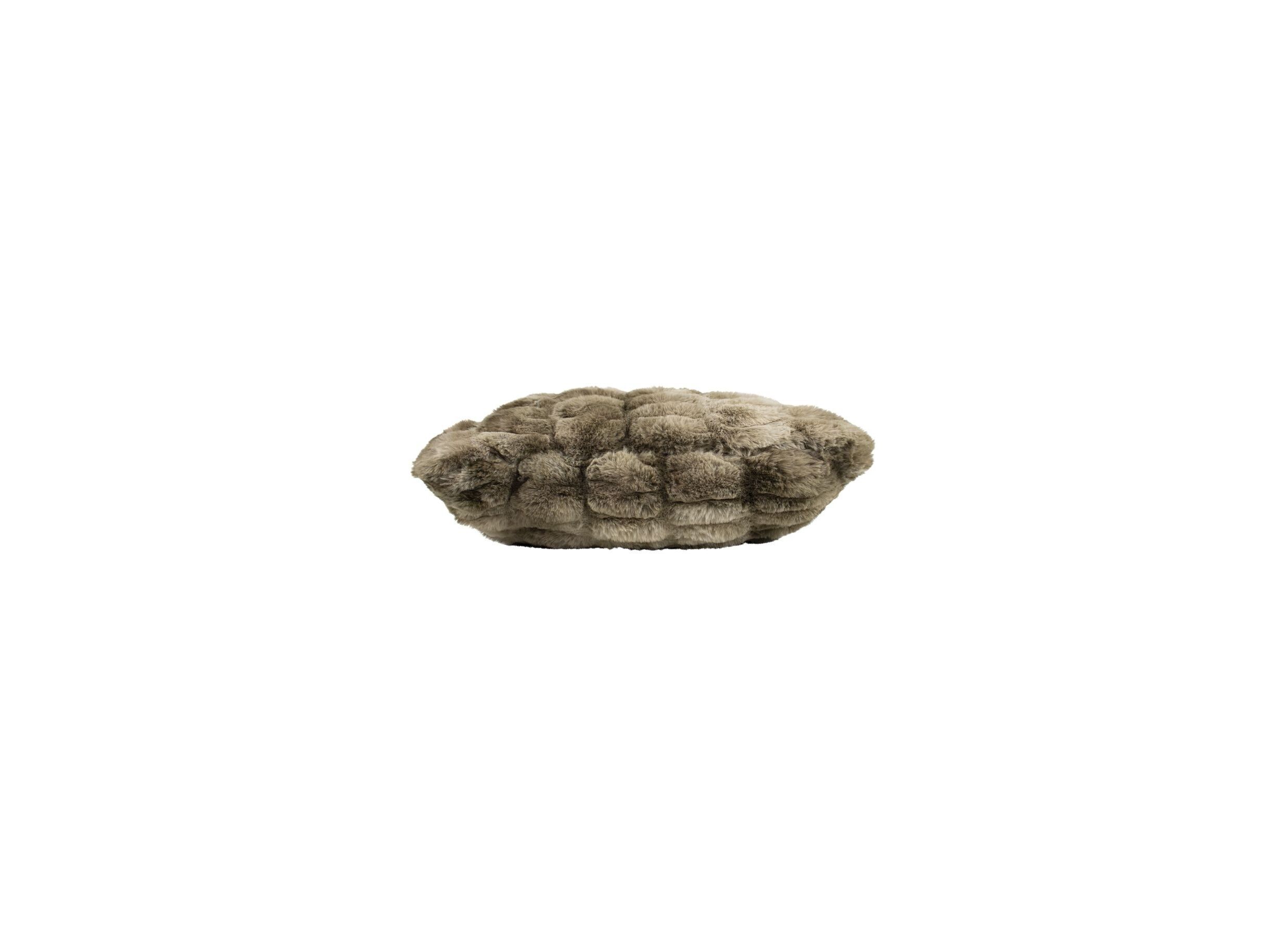 Aperçu - Coussin Ribbed Bear 45x45cm - tissu - brun