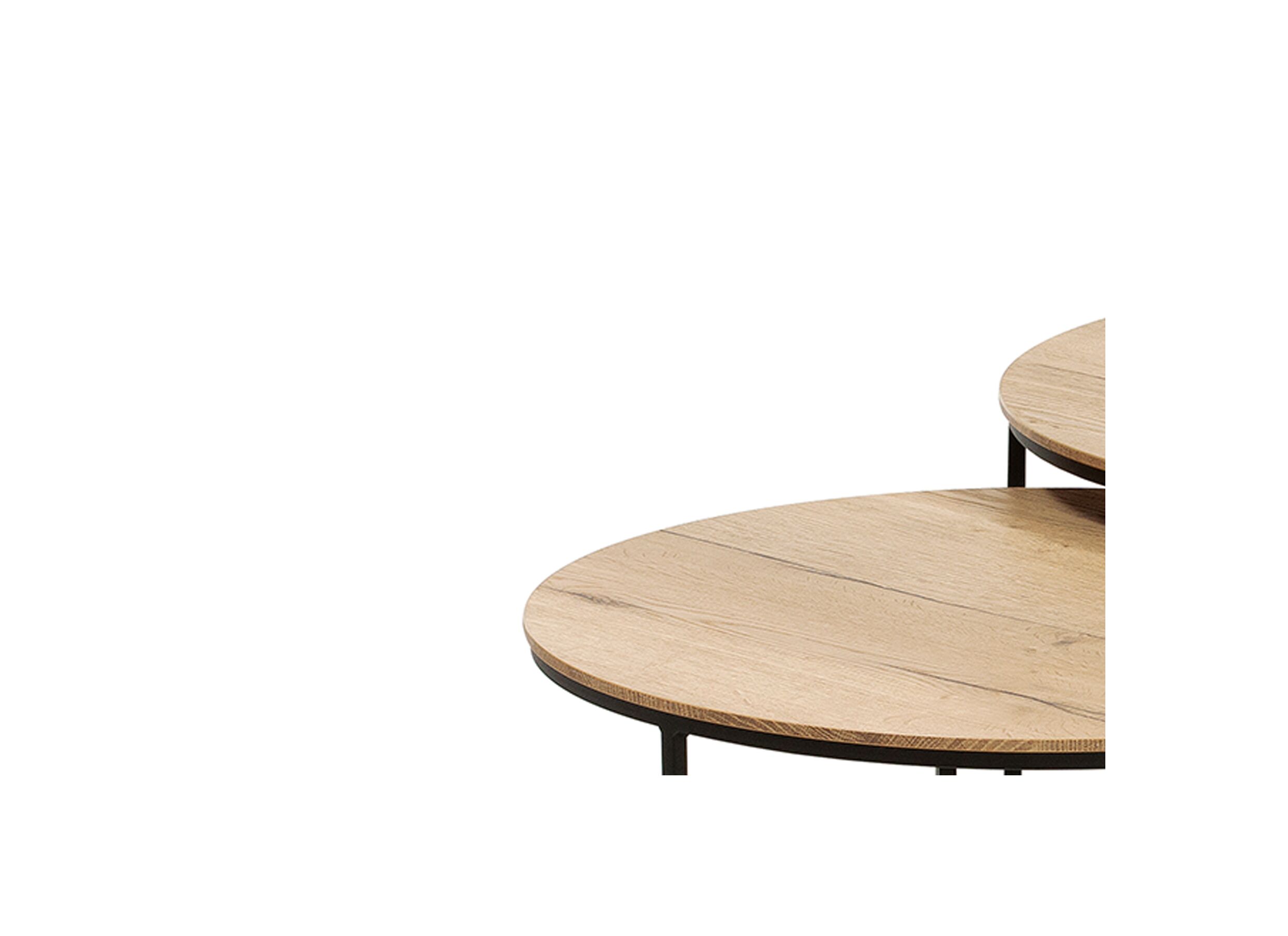 Table basse Windsor Ø65cm/Ø75cm - lamulux - naturel lot de 2