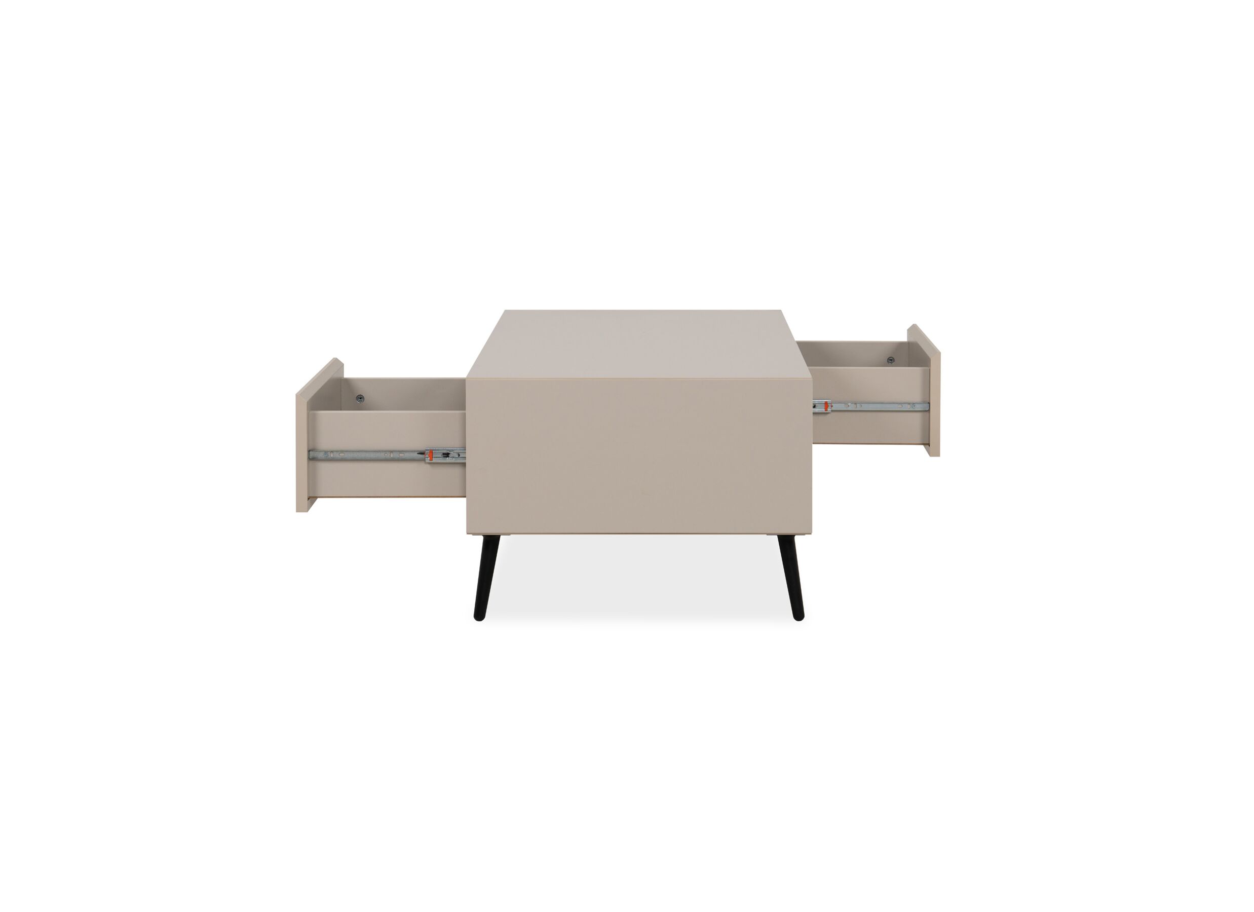 Table basse Arona 94x55cm avec rangement - mélamine - capuccino