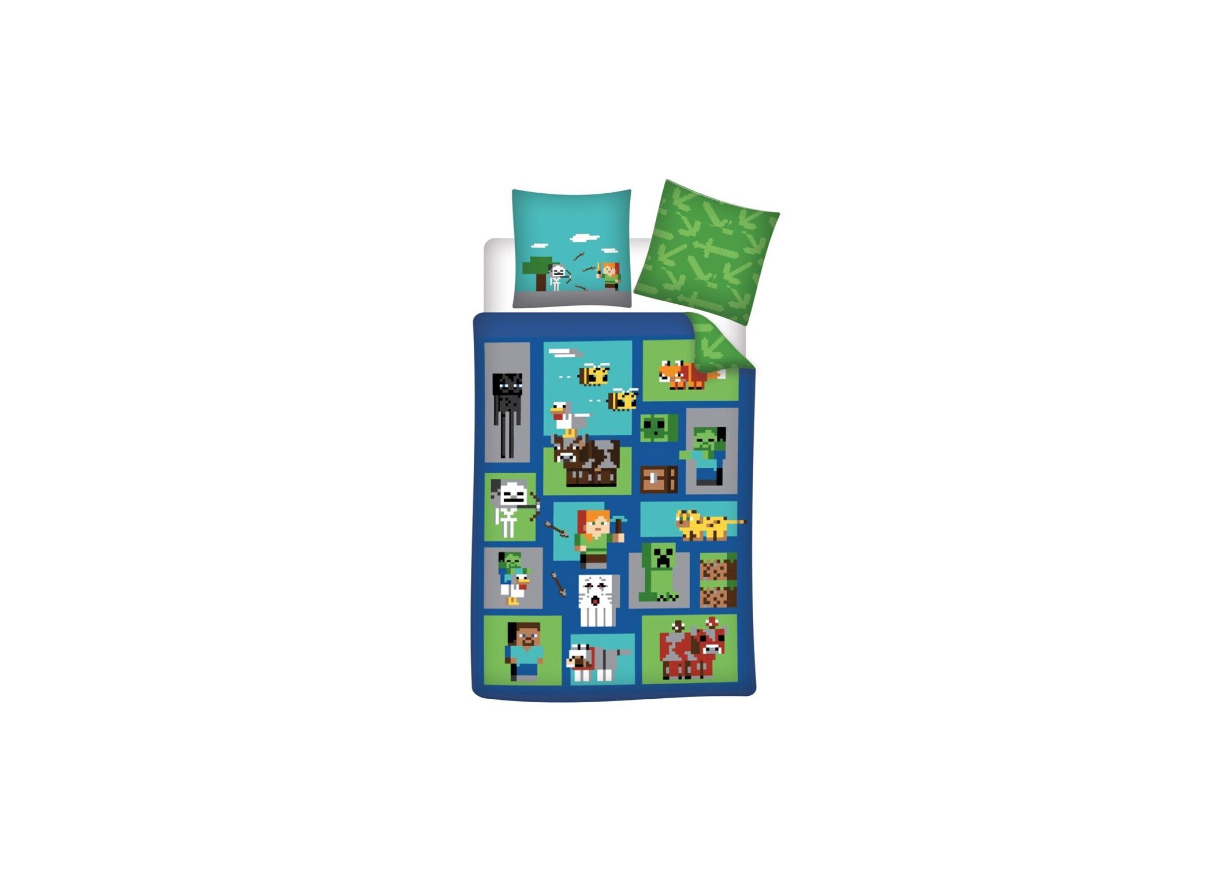Housse de couette Minecraft 140x200cm coton - Housse de couette Minecraft 140x200cm coton