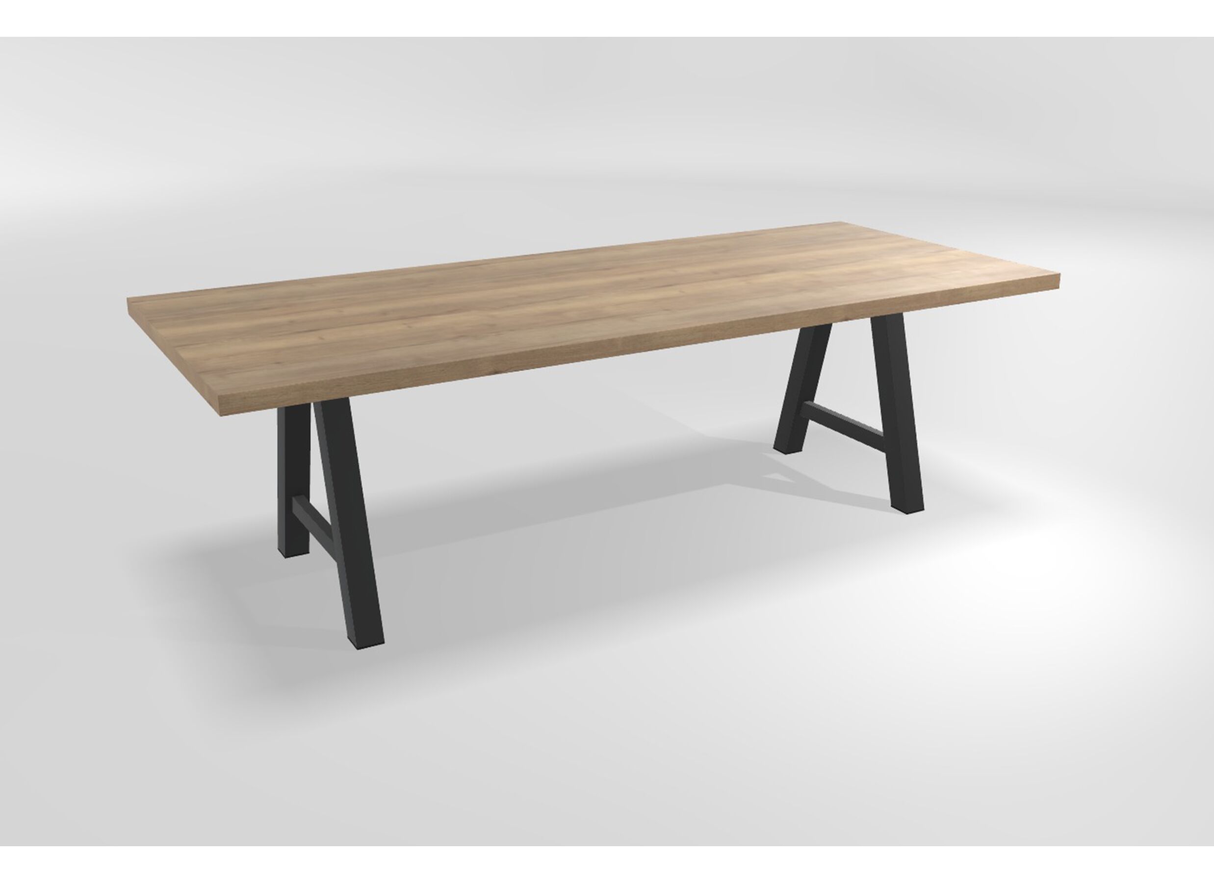Table Querido 240x100cm - panneau décor chêne naturel