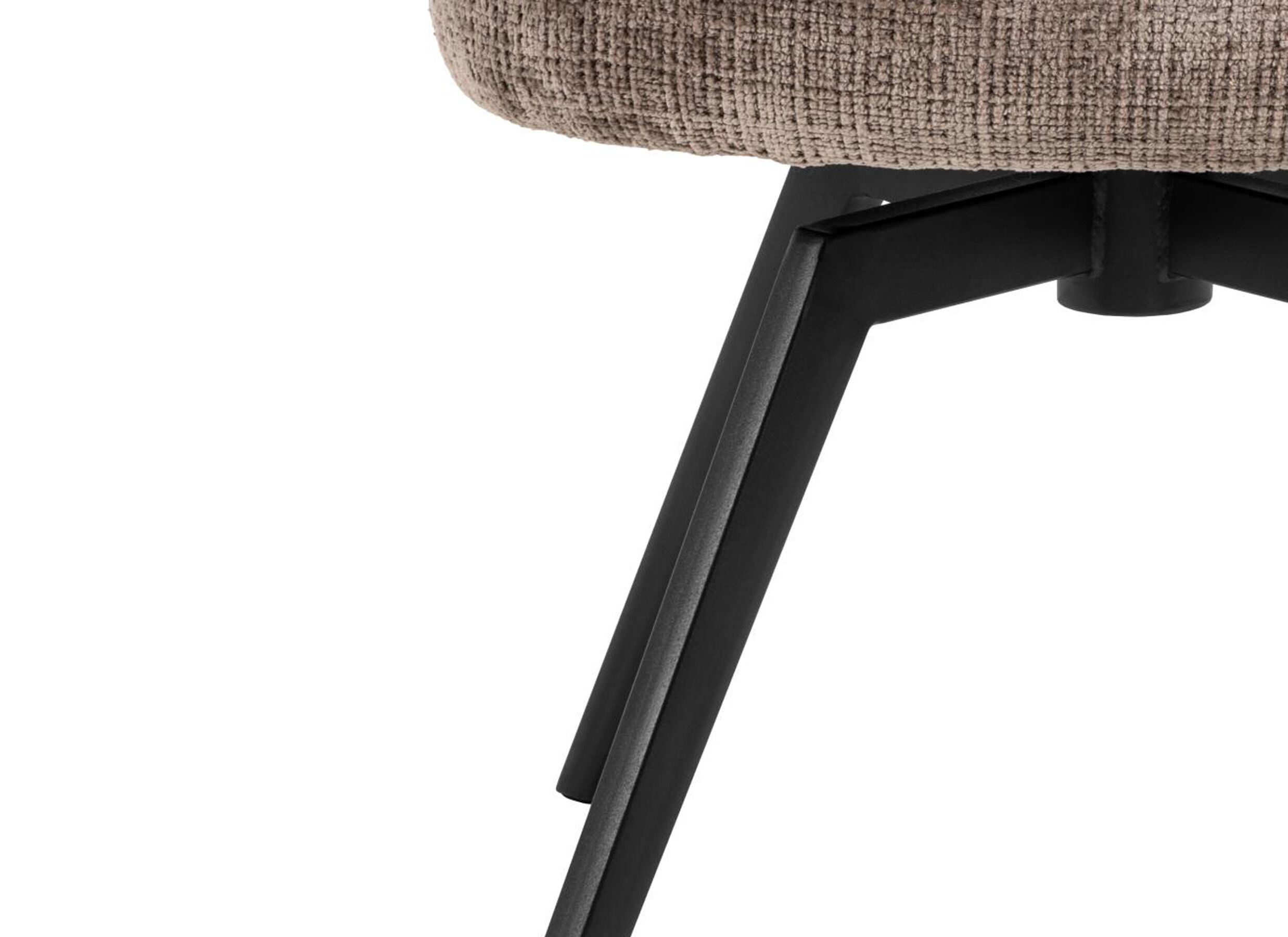Detail - Chaise pivotante tissu - brun