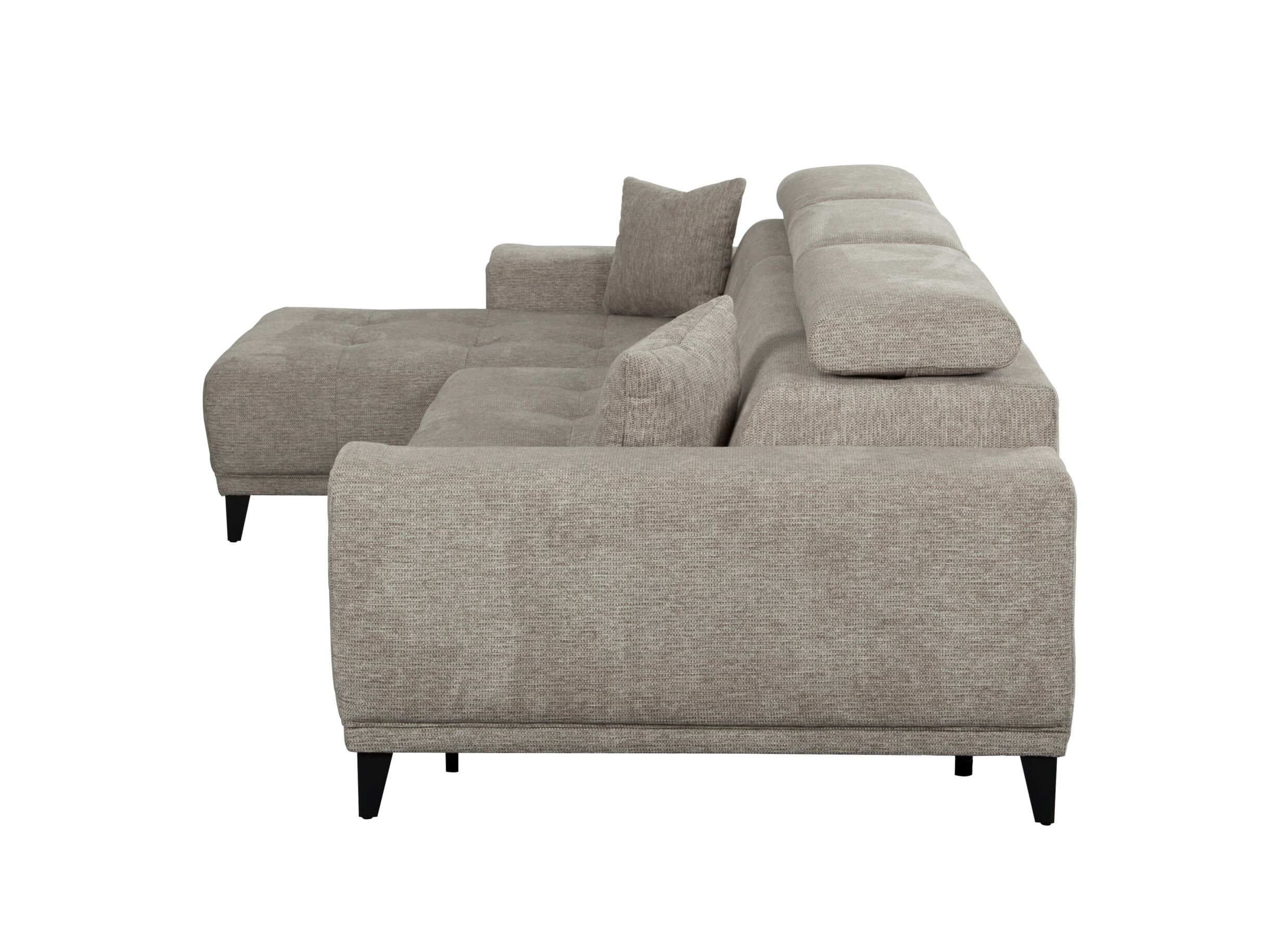 Overzichtsfoto - Hoeksalon Dragor 296x179cm - stof - grijs