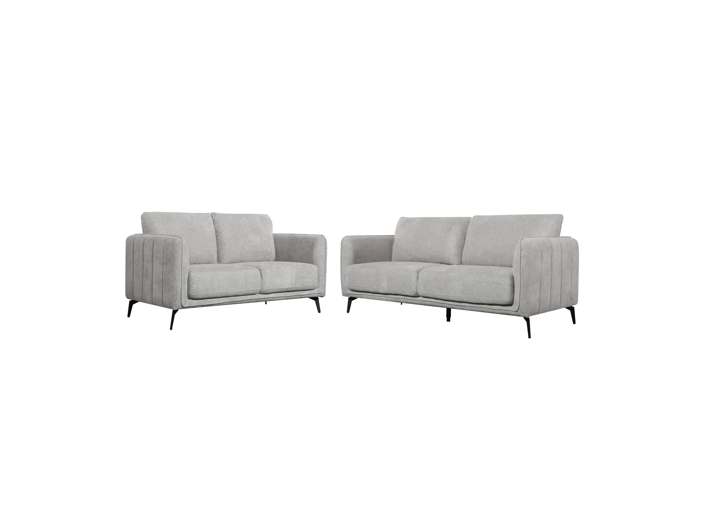 Photo ensemble - Canapé Pack 2 places - tissu - greige