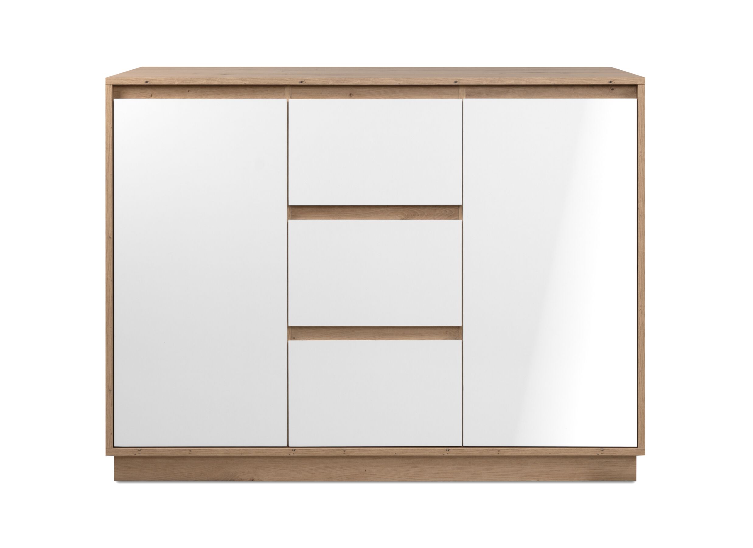Aperçu - Commode Phoenix 117cm - décor - chêne artisanal & blanc