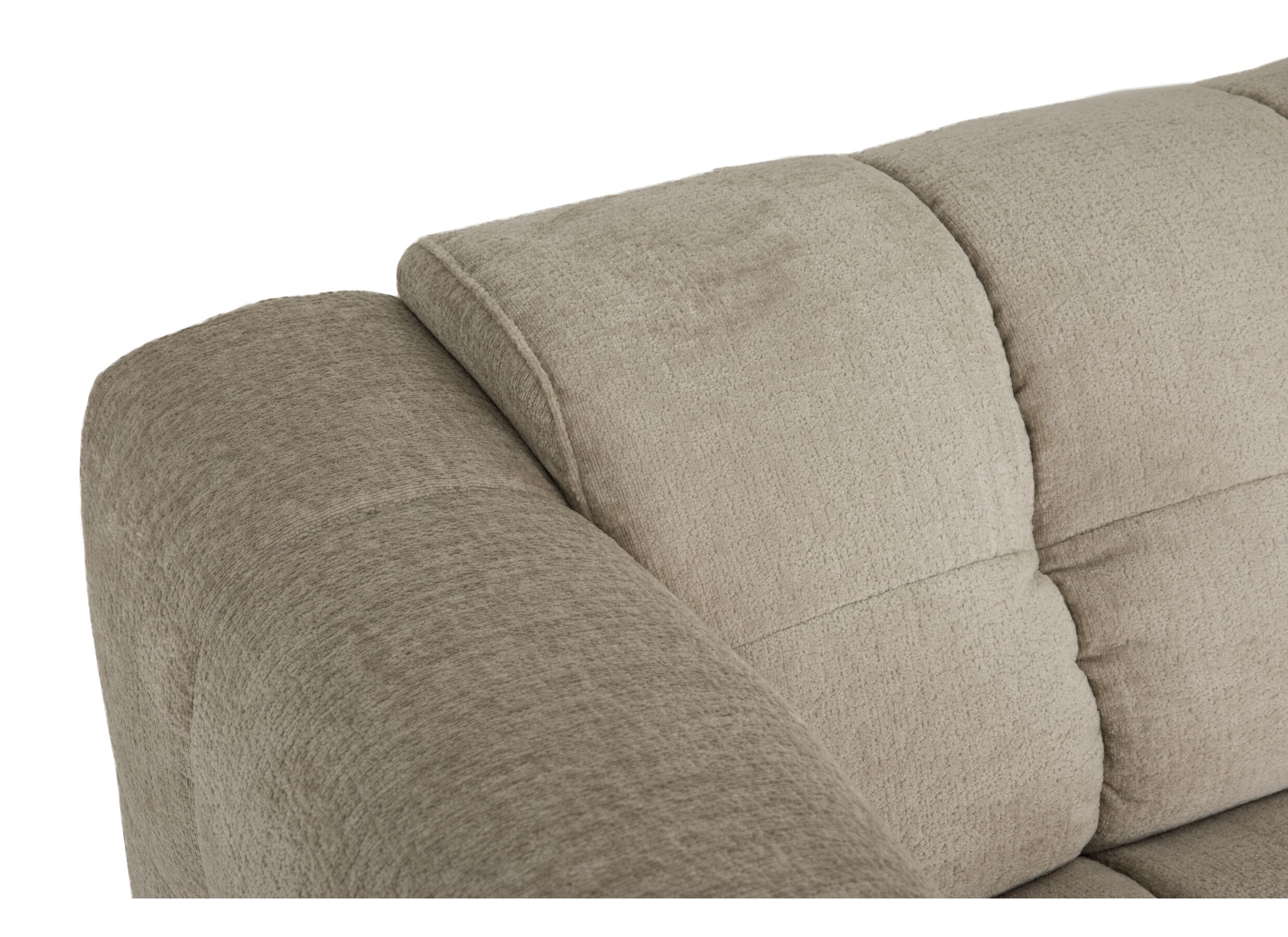 Canapé d'angle Alps 3+1 places - tissu - beige