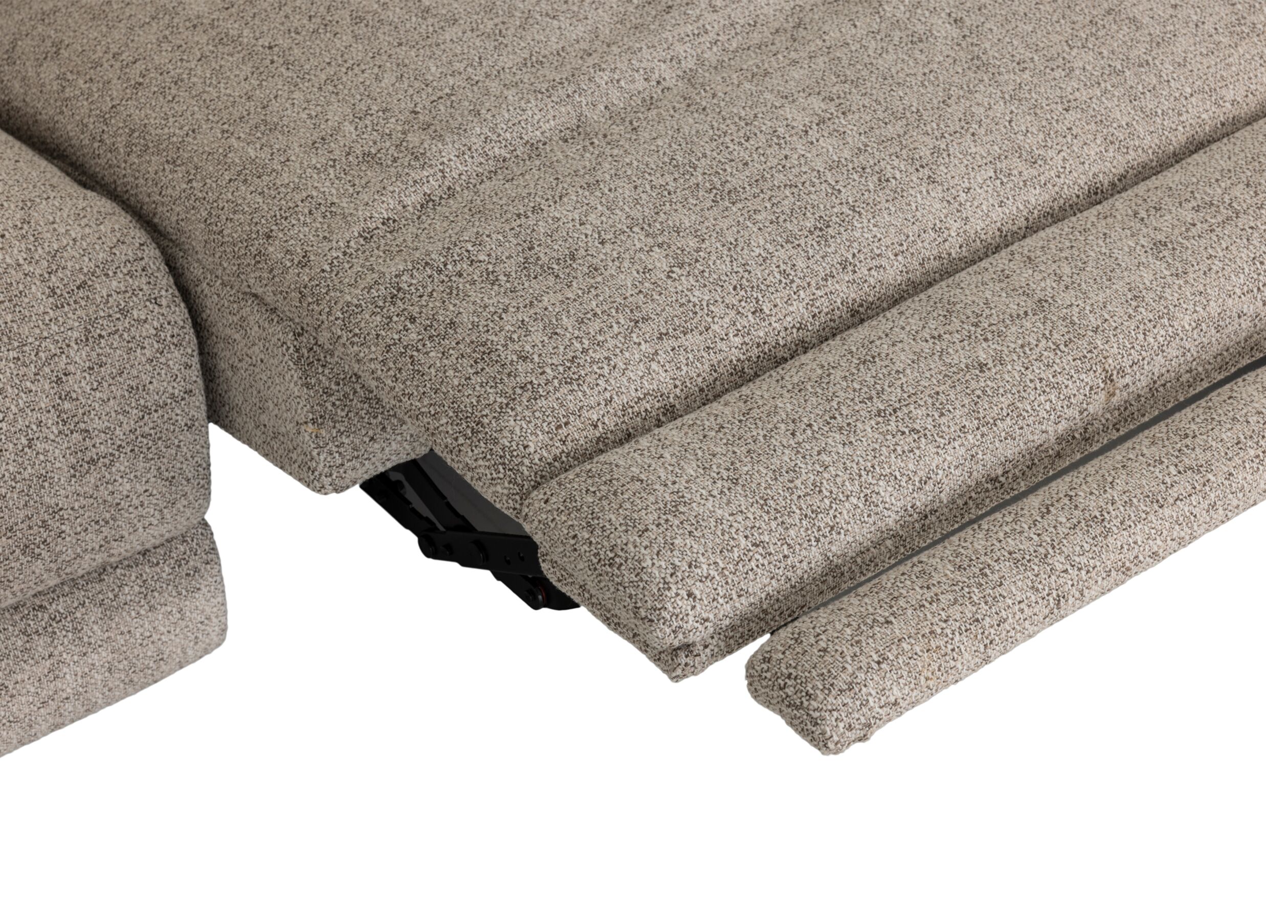 Detail - Canapé d'angle Vix 396x336cm - tissu - beige avec relax