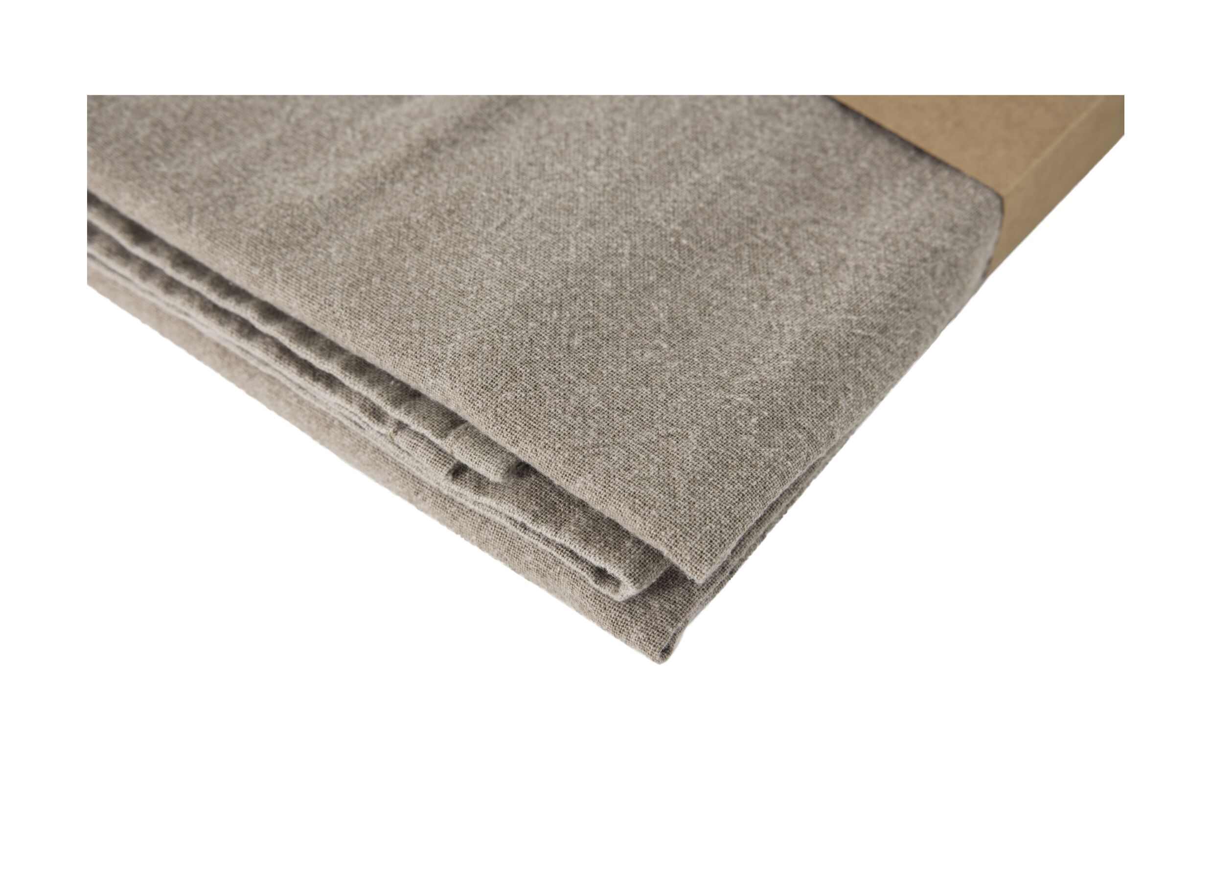 Detailfoto - Tafelkleed Myrna Ø180cm - katoen - taupe