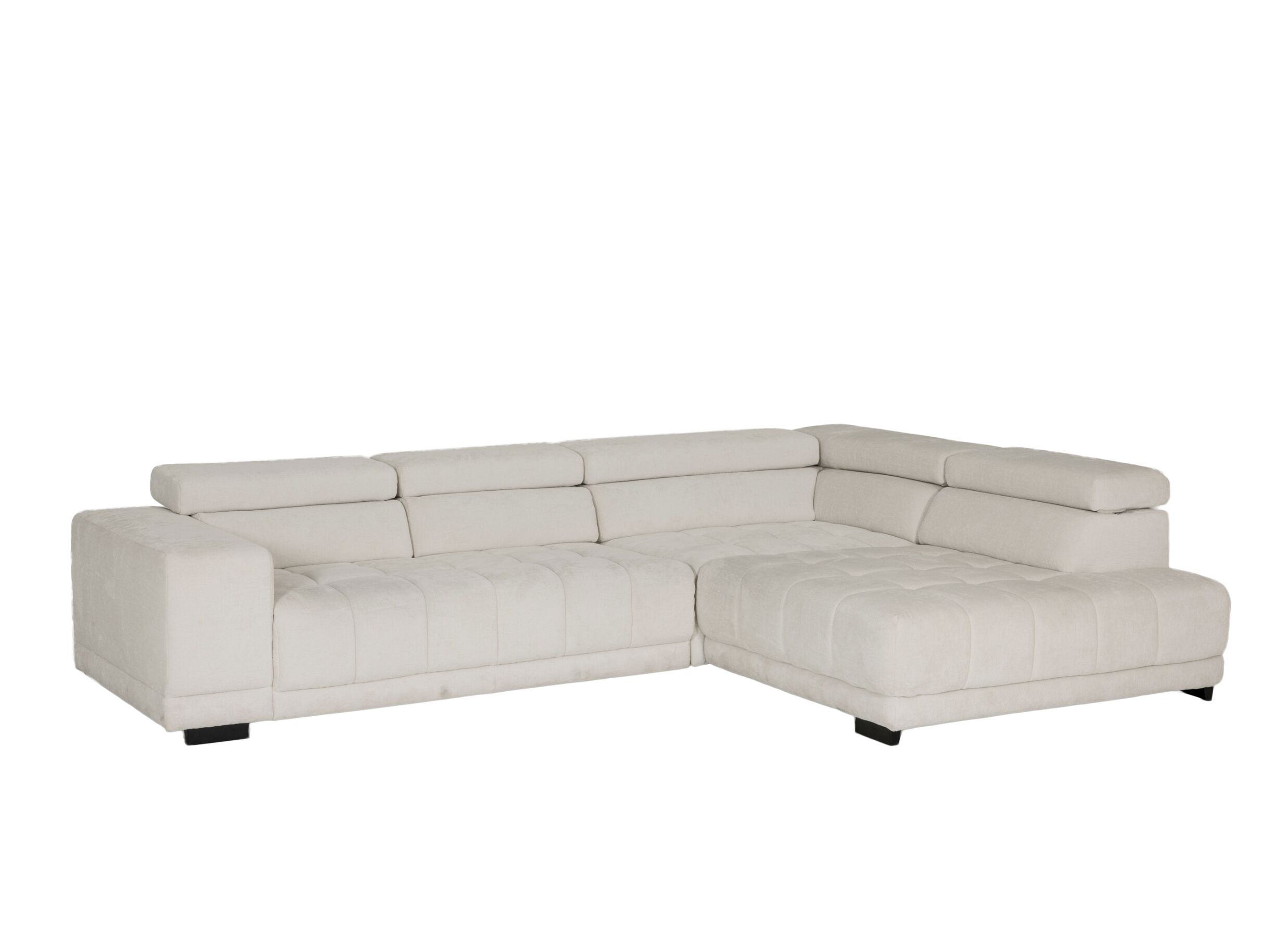 Aperçu - Canapé d'angle Satellite-S 323x222cm - tissu - naturel