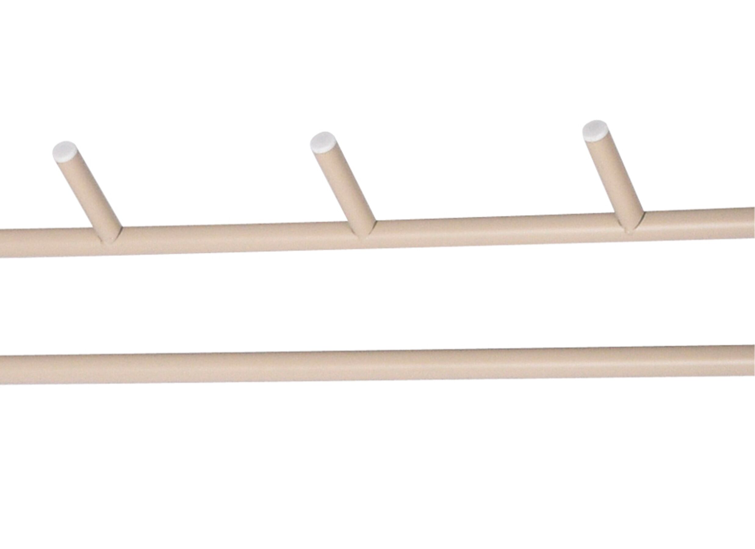 Detailfoto - Kledingrek Sneaker 80x40x170cm - metaal & hout - beige