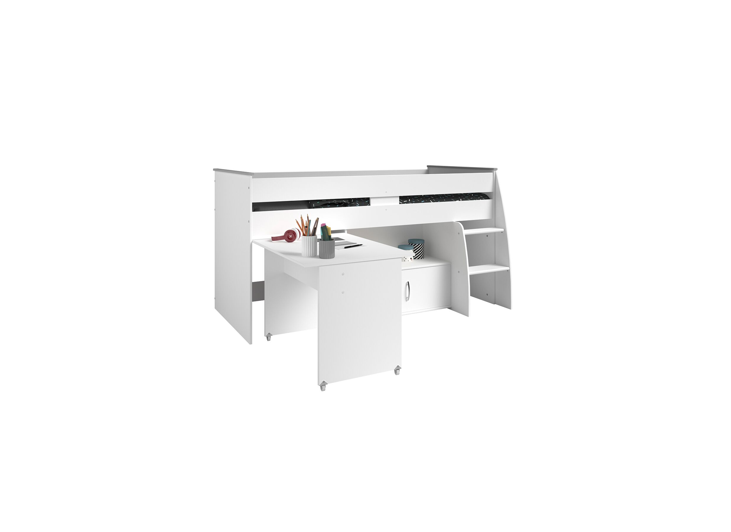 Halfhoogslaper Reverse 90x200cm wit