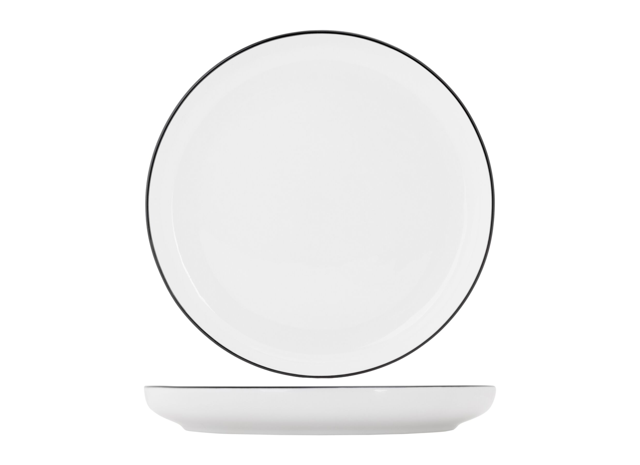 Aperçu - Assiette à dessert Renee Ø19cm - porcelaine - noir & blanc