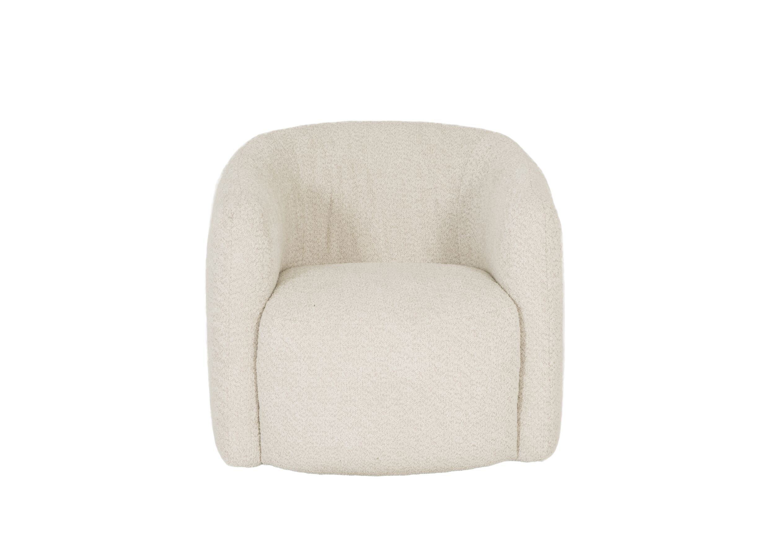 Fauteuil pivotant Alken 87x87x77cm - bouclé - beige