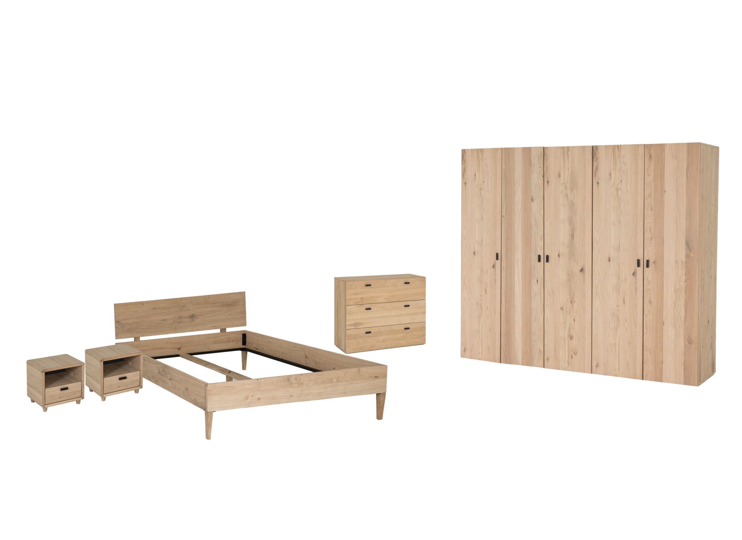 Garde-robe Holmes 250cm - MDF - chêne