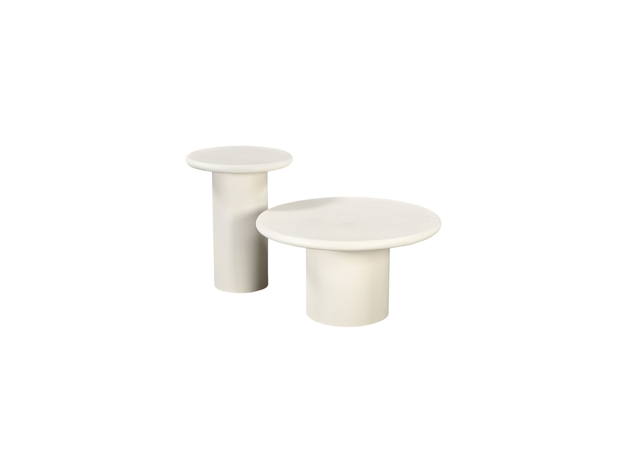 Hoofdfoto - Bijzettafel Gnome set van 2 - micro cement - beige