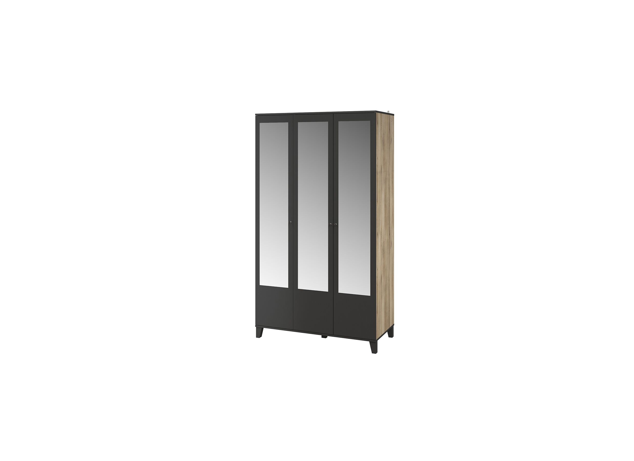 Garde-robe Artley 120cm - Garde-robe Artley 120cm - décor - marron/noir
