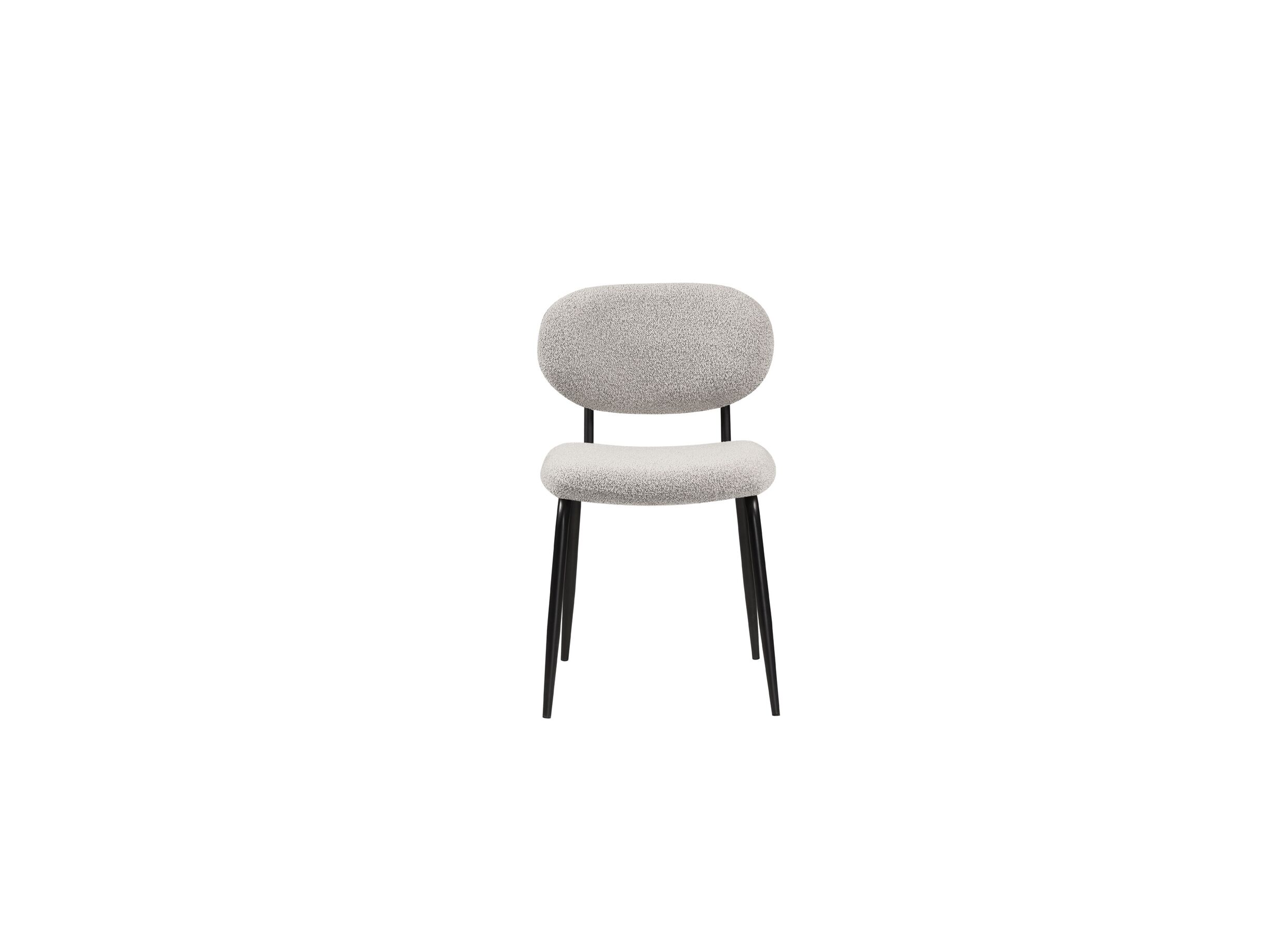 Chaise Mento 80x47x49cm - tissu - gris