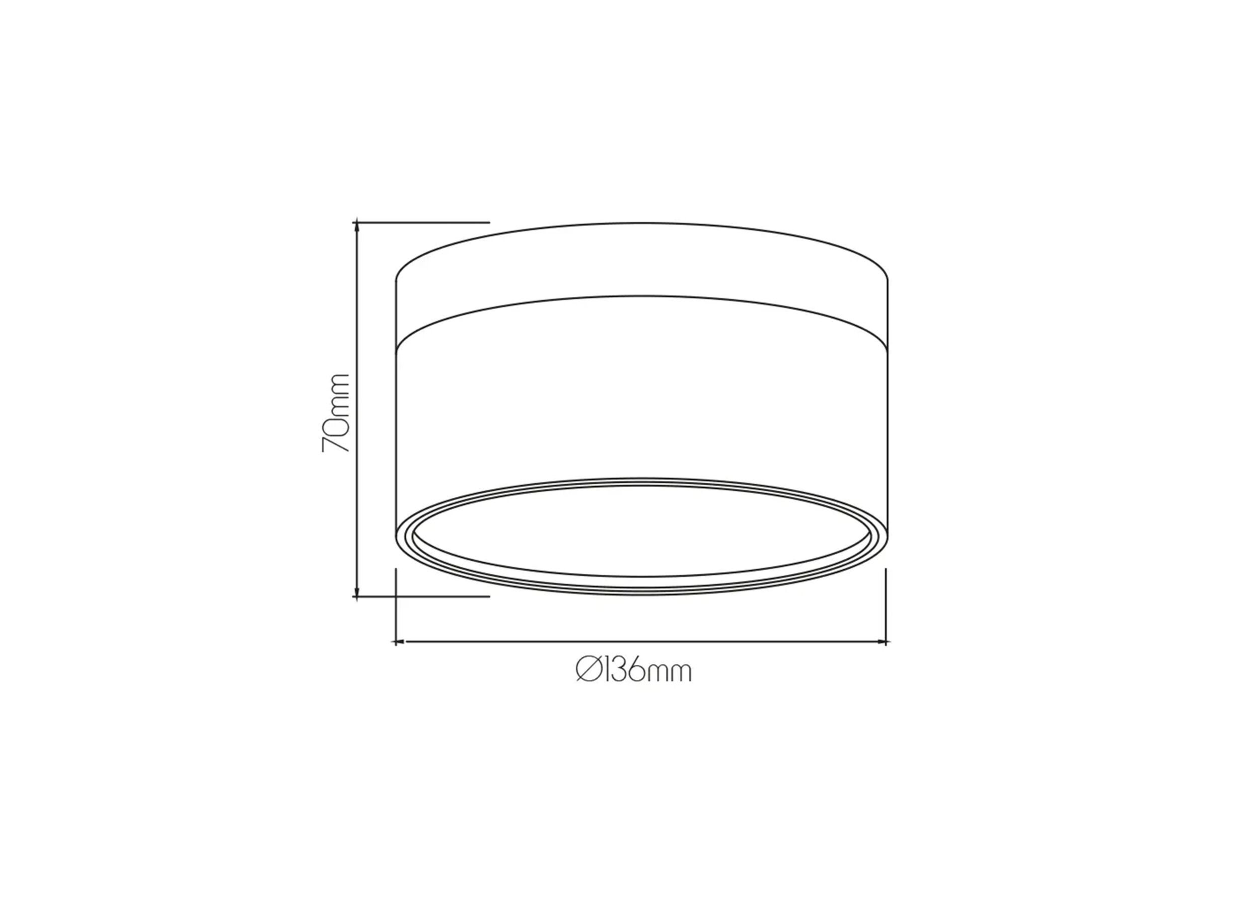 Opbouwspot 18W Ø13,6cm - aluminium - zwart & brons