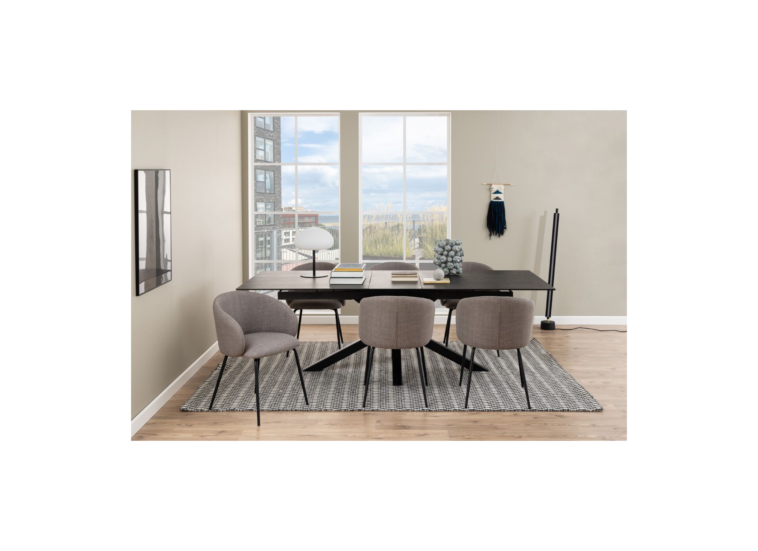 Sfeerfoto - Tafel NEE 200/240x100cm - keramiek - mat zwart