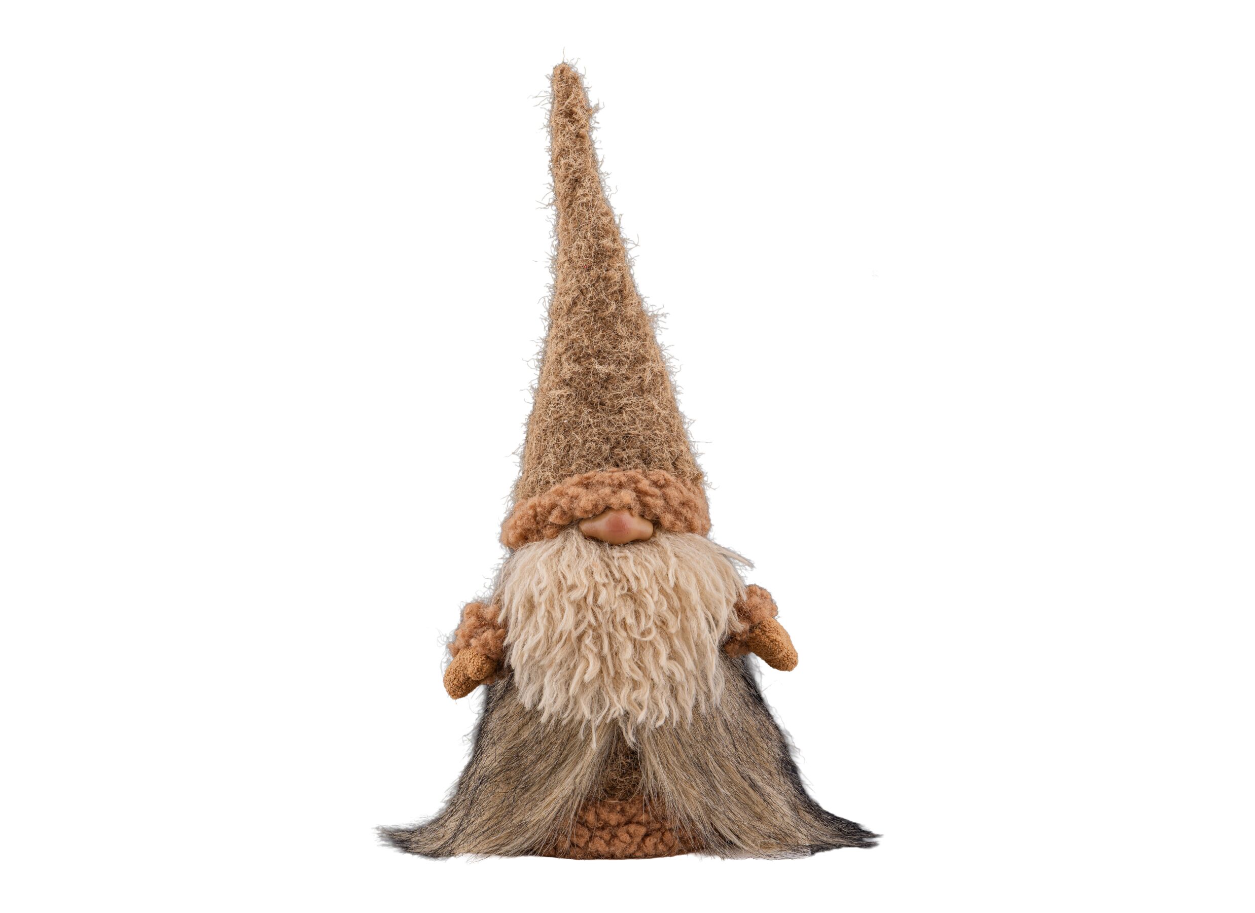 Hoofdfoto - Herfstdecoratie Santa Nose 16x13x38cm - stof - bruin