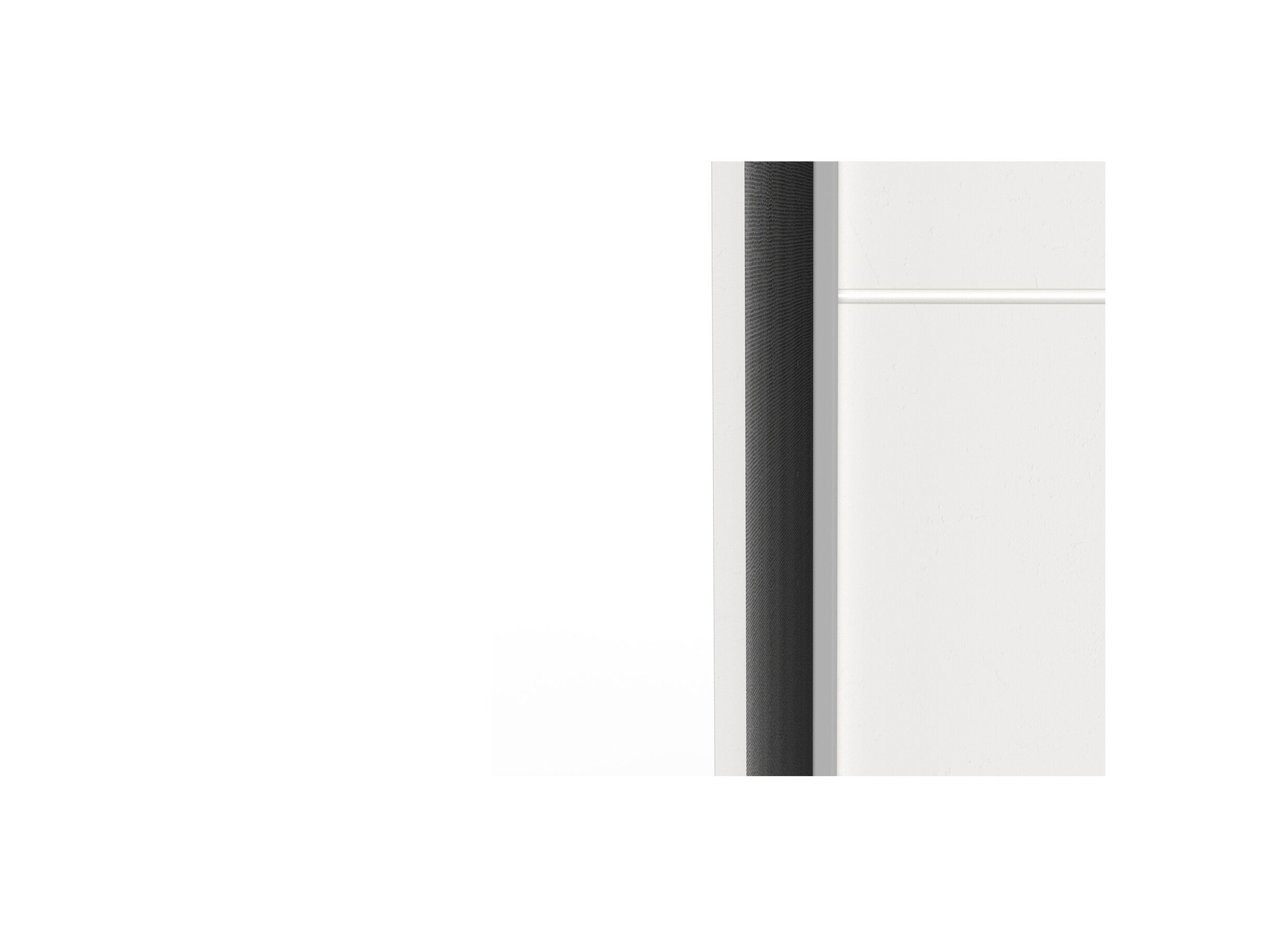 Armoire à portes coulissantes Ghost 117cm - décor - blanc