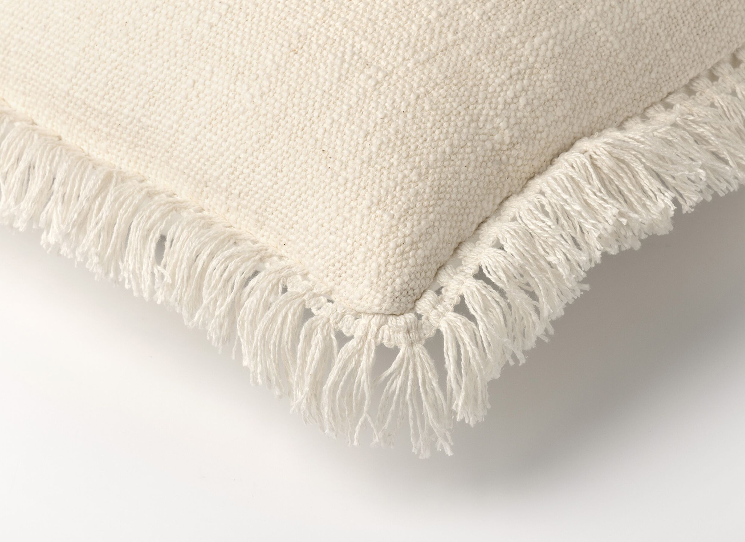 Detailfoto - Kussen Jonna 45x45cm - katoen - snow white