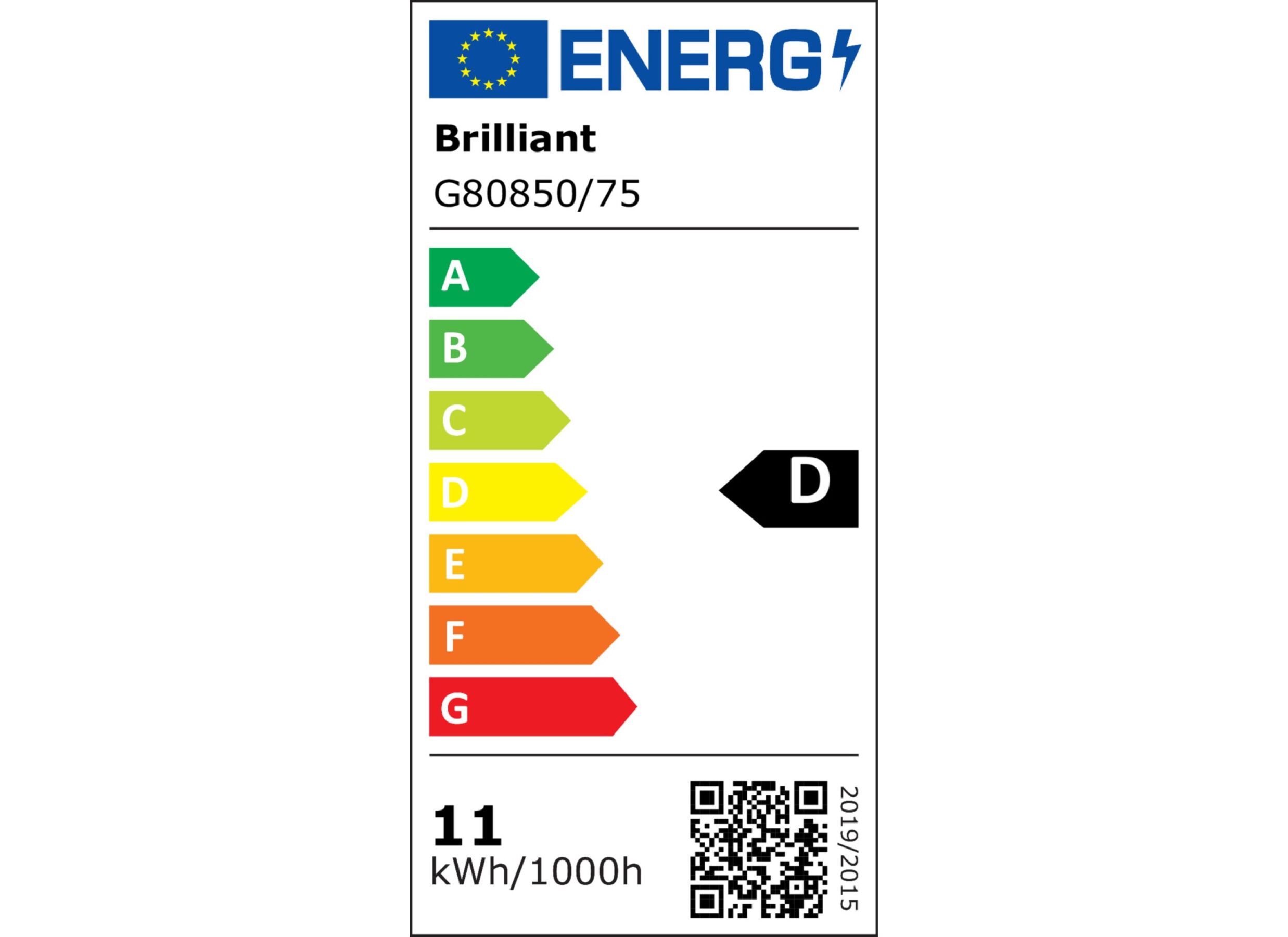 Energielabel - Plafondlamp Galo Ø23cm - kunststof - zwart