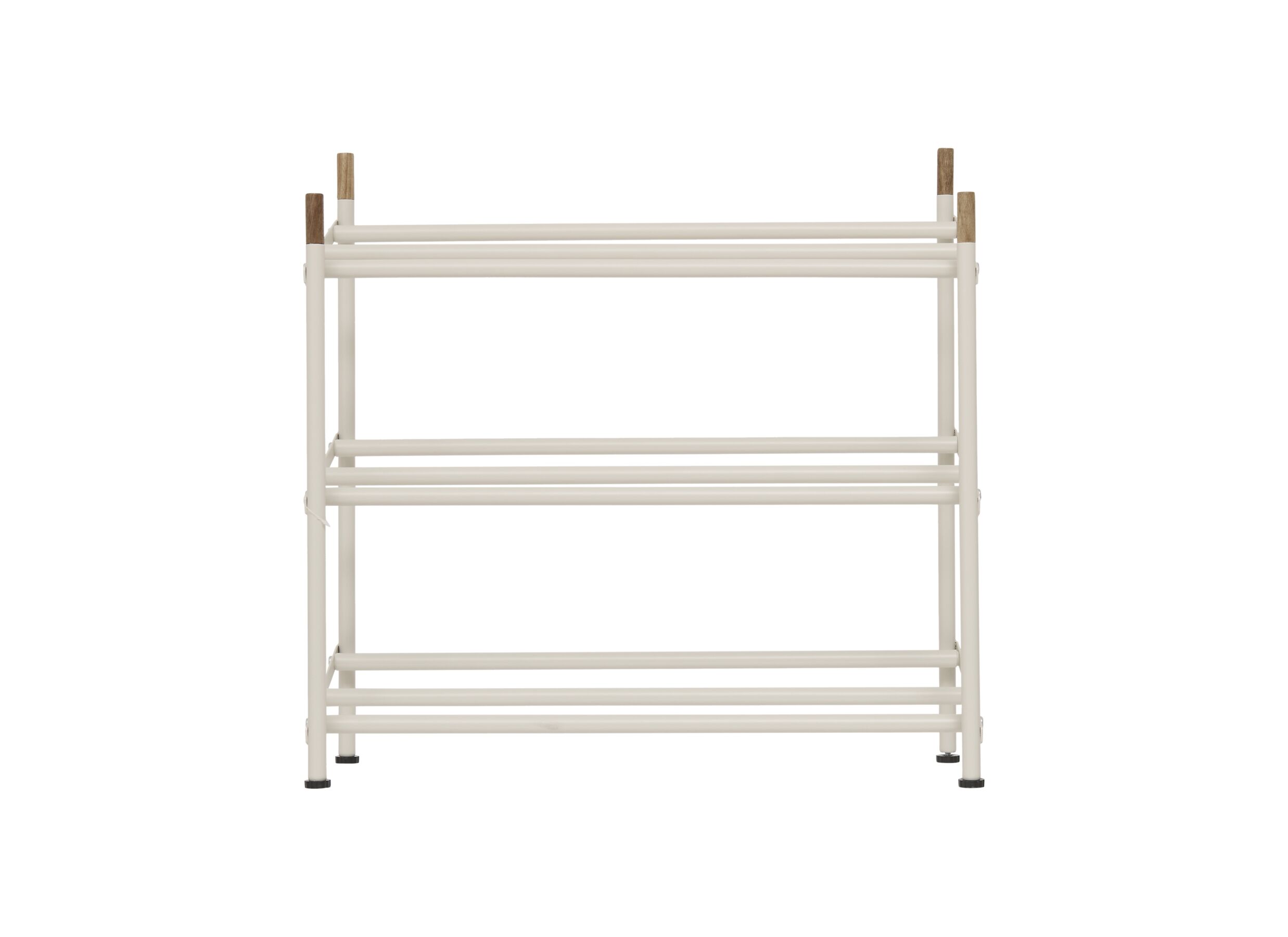 Aperçu - Étagère à chaussures Cassie extensible 54,8x22,5x53,5cm - acier - beige
