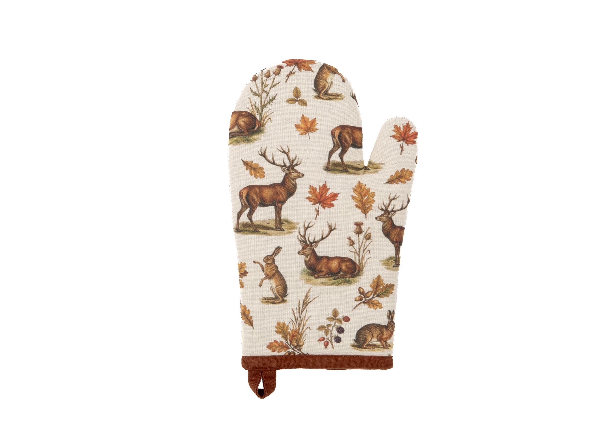 Ovenwant Viva Deer & Hare katoen - beige set van 2 - Gant isolant Viva Deer & Hare coton - beige lot de 2