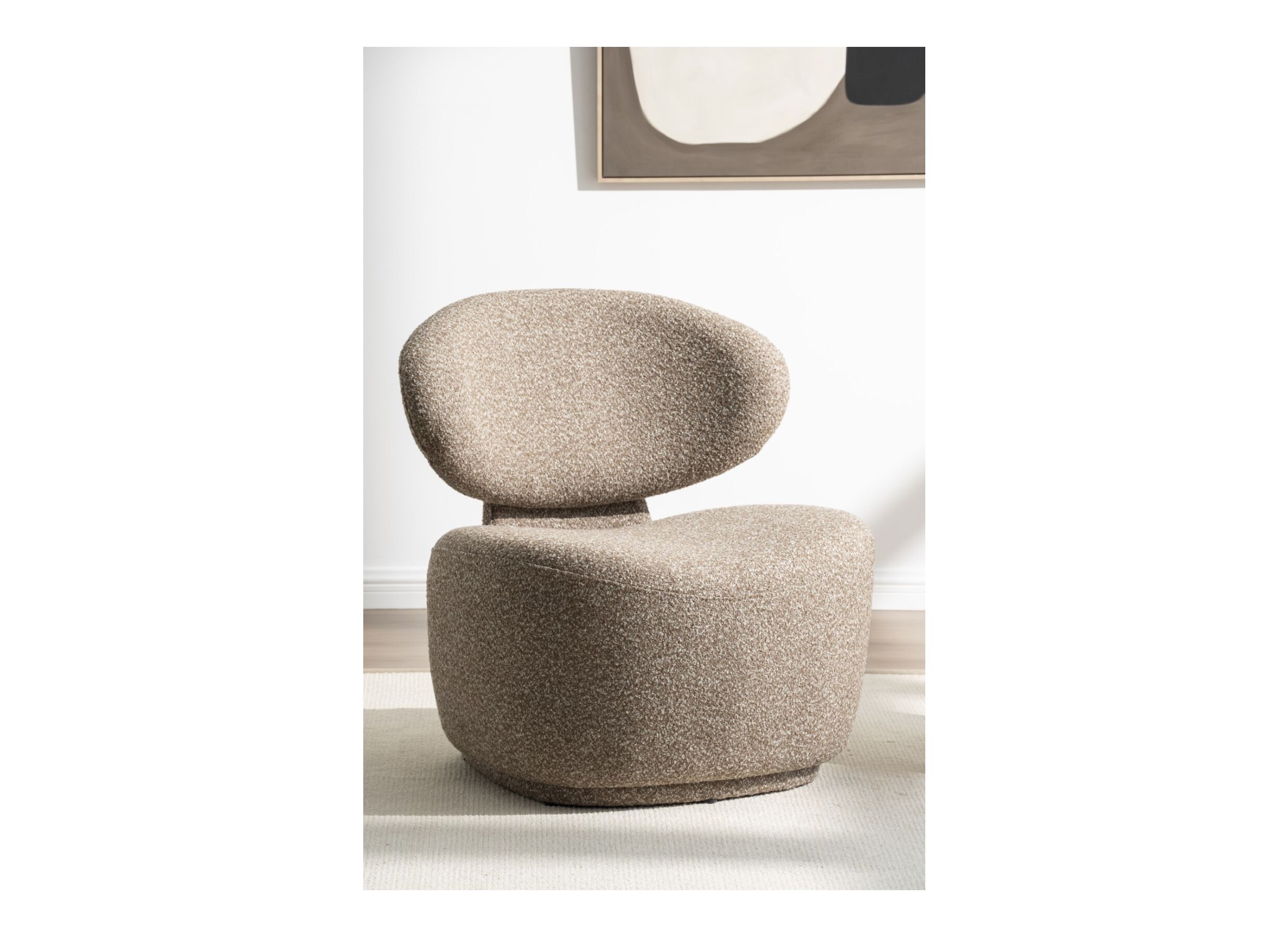 Sfeerfoto - Fauteuil Nubo 77x73x79cm - stof - bruin