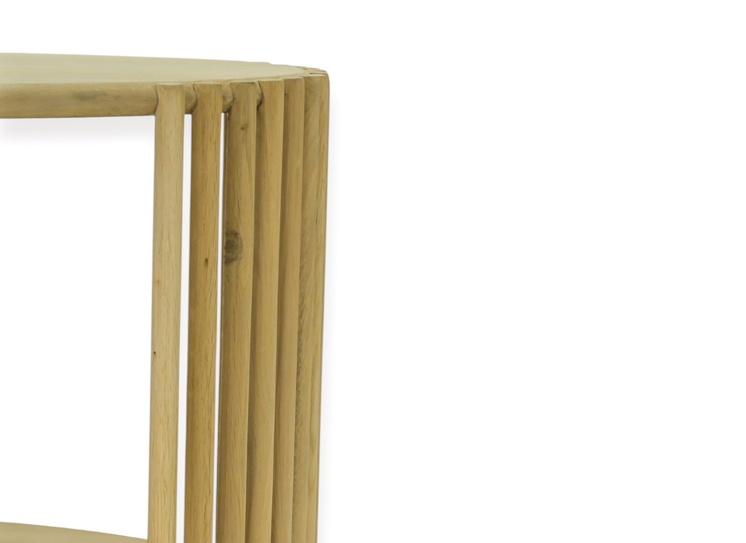 Detailfoto - Salontafel Bulli 78x76x46cm - hout massief & fineer - naturel