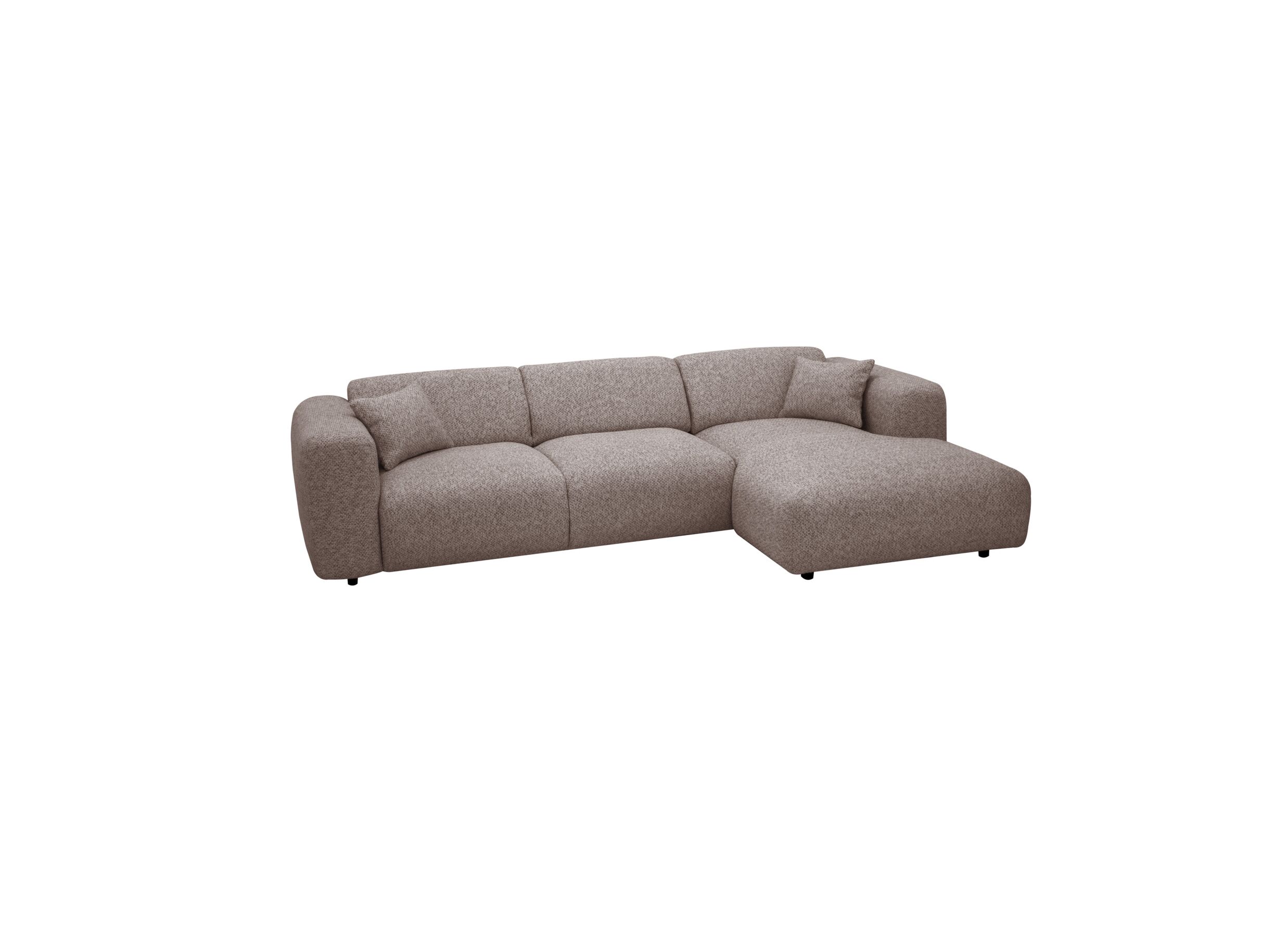 Plus Important - Canapé d'angle Cloud 280x165cm - tissu - brun
