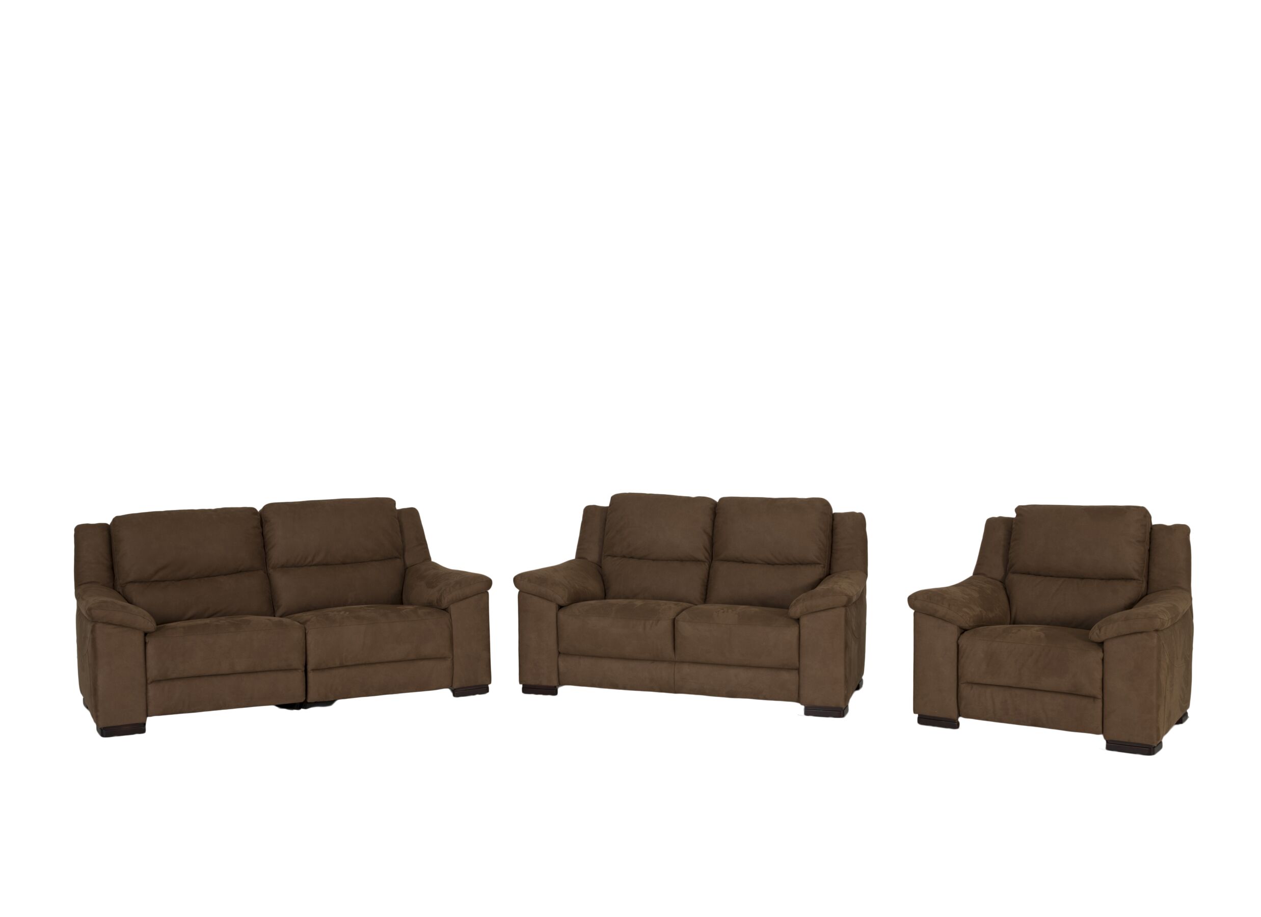 Canapé Berry 3+2+1 places tissu cognac - Canapé Berry 3+2+1 places - tissu - cognac