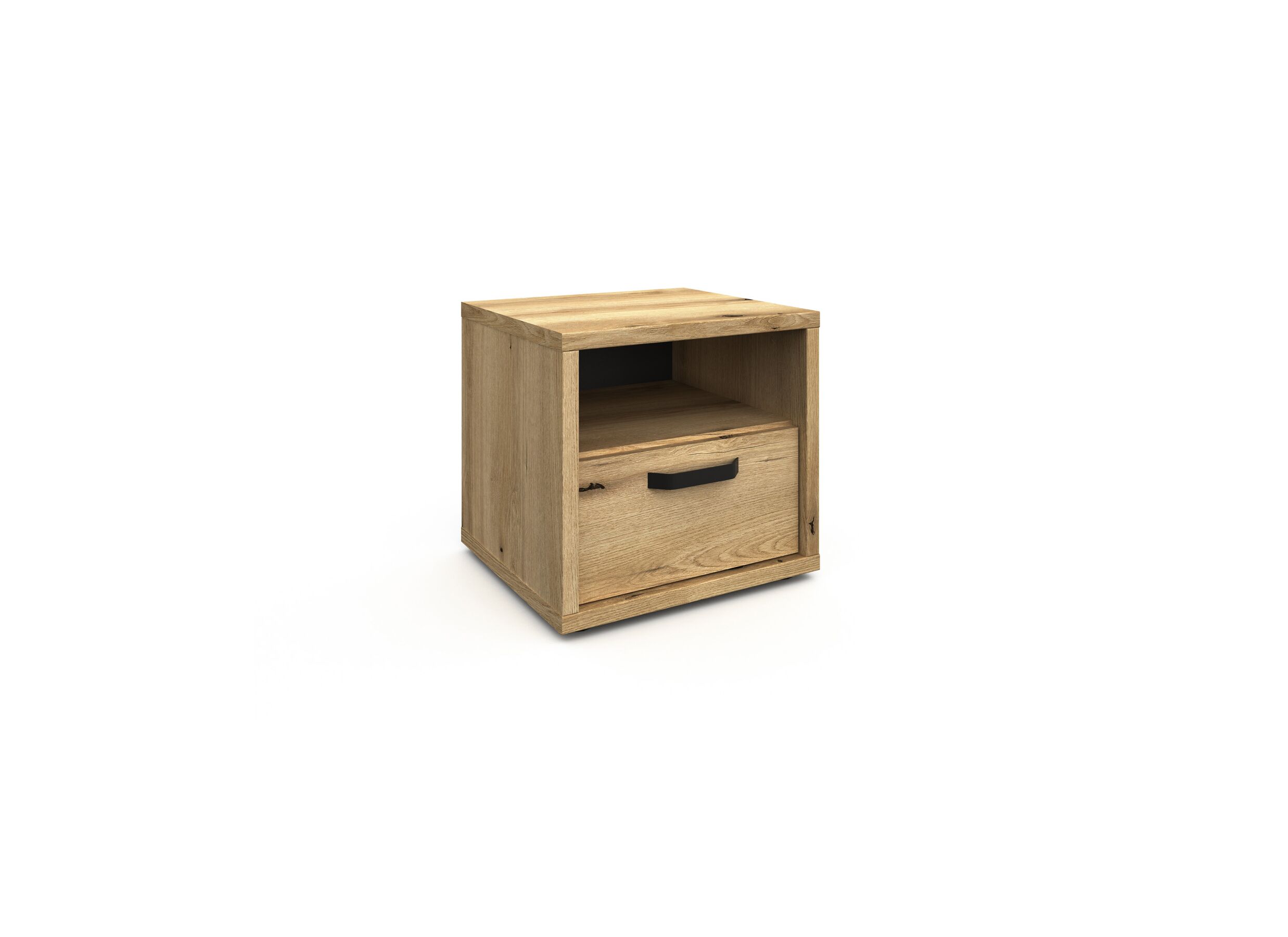 Plus Important - Table de chevet Kato 50x45x47cm - mélamine - chêne etna