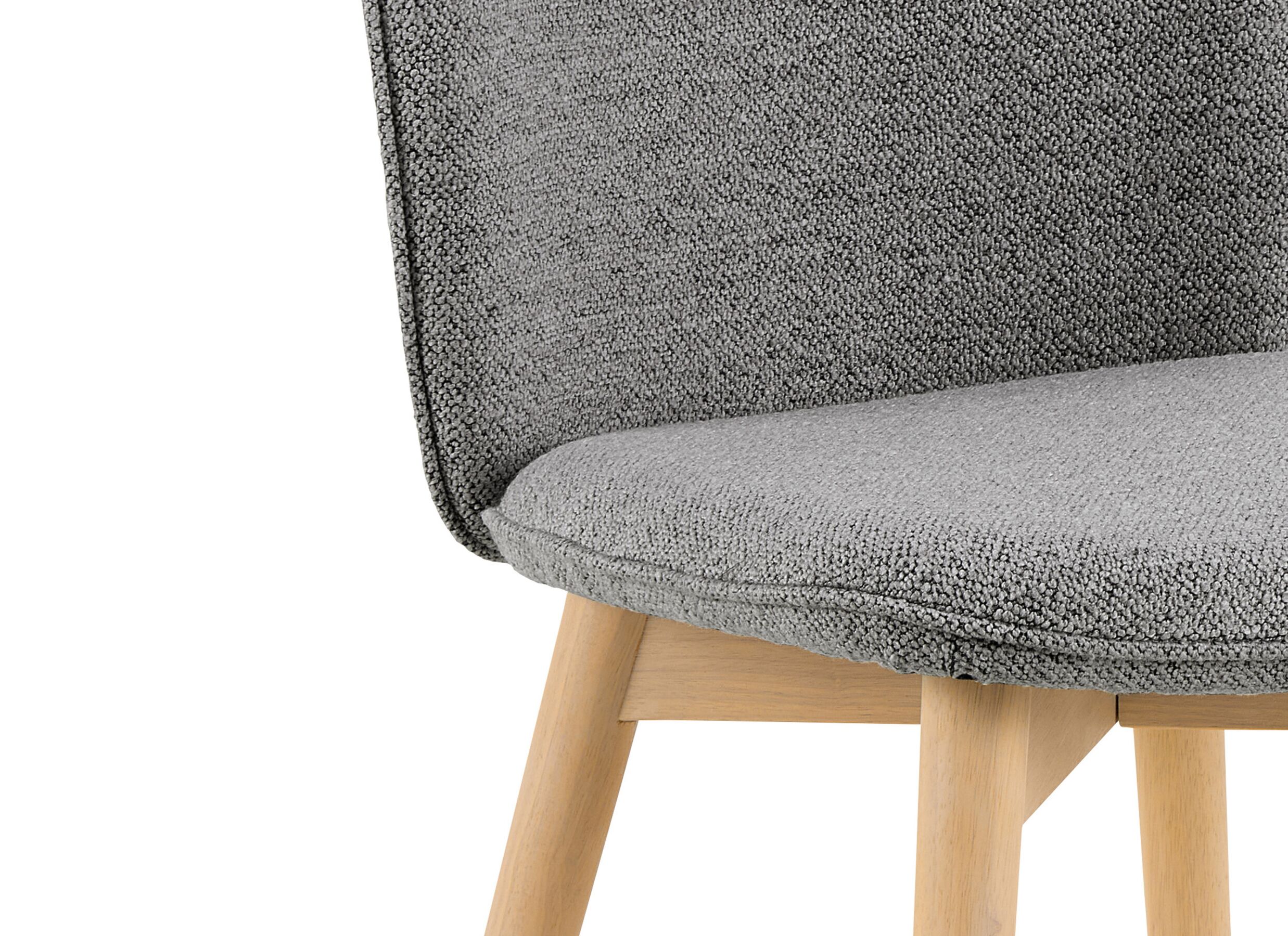 Detailfoto - Stoel 47x49,5x89cm - stof - grijs/white old oak