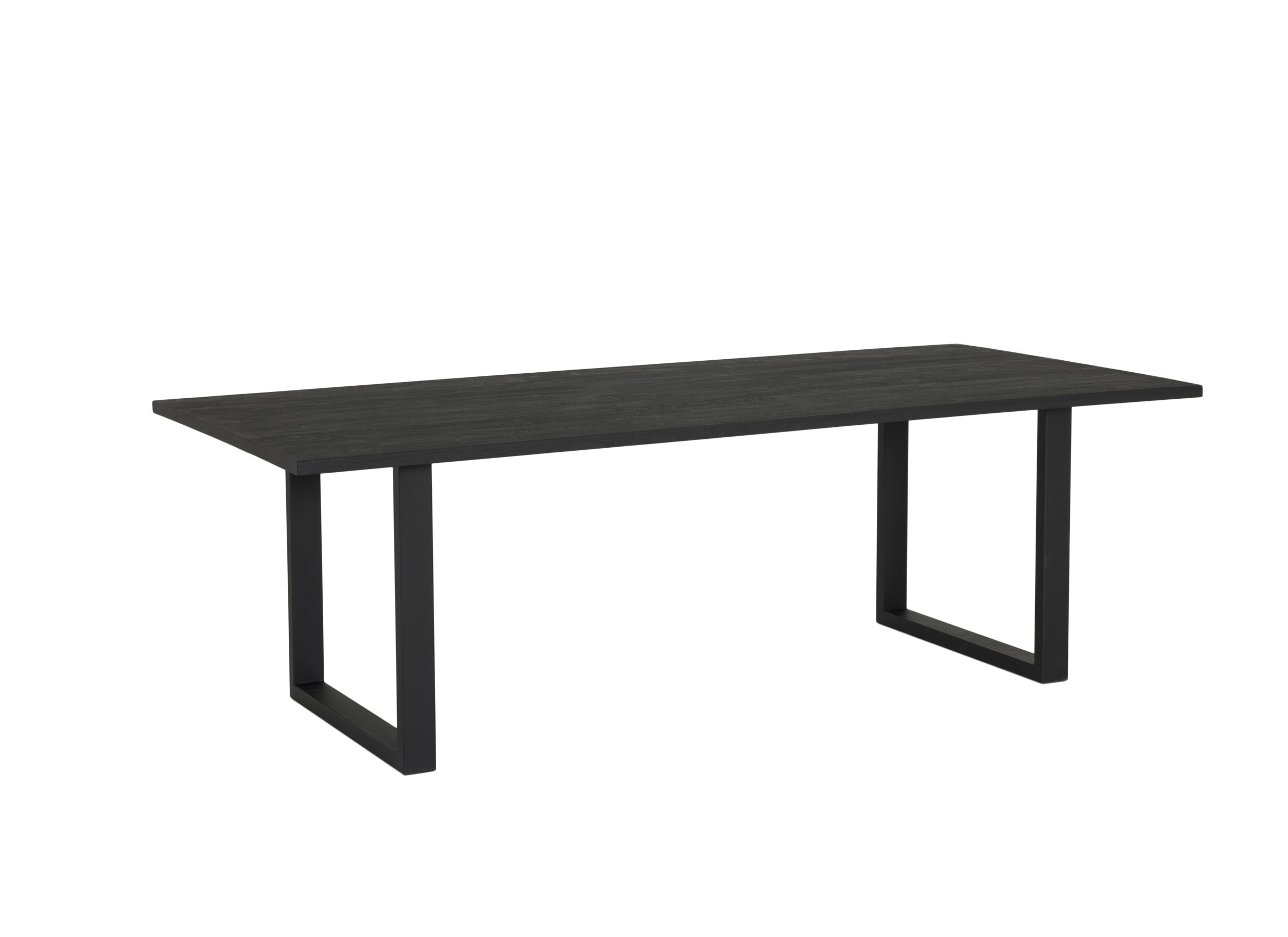 Table Aquilano bois massif 240x110cm - Table Aquilano 240x110cm - acacia massif & métal - noir