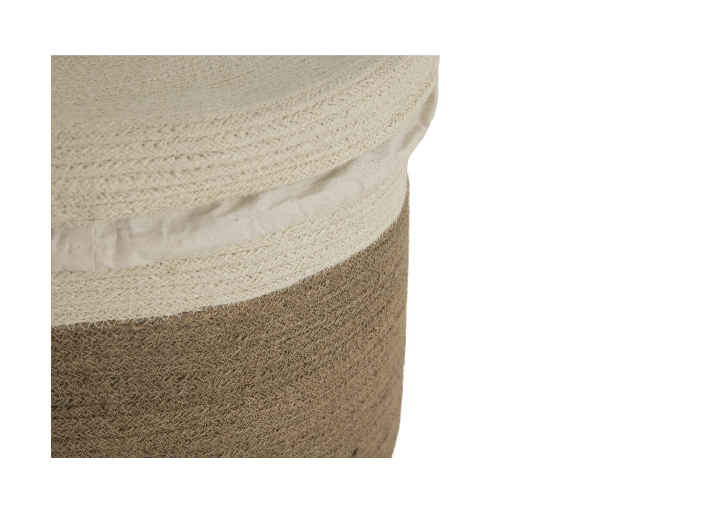 Detailfoto - Opbergmand Vergara set van 2 - jute - naturel