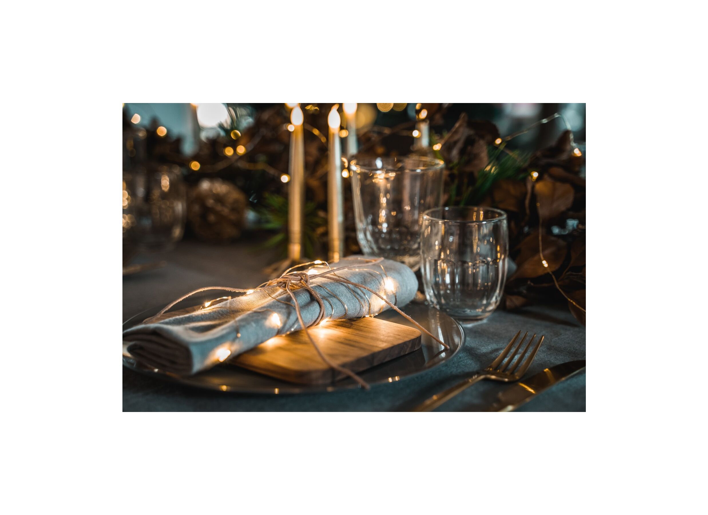 Foto ambiance - Guirlande luminaire Knirke 390cm 40LED - plastique - or