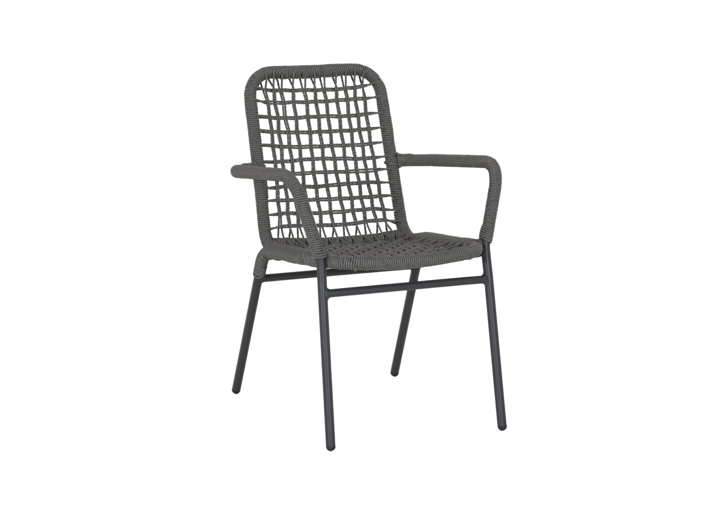 Chaise de jardin Hopi rotin anthracite - Chaise de jardin Hopi 55x61x81cm - artificial rattan - anthracite