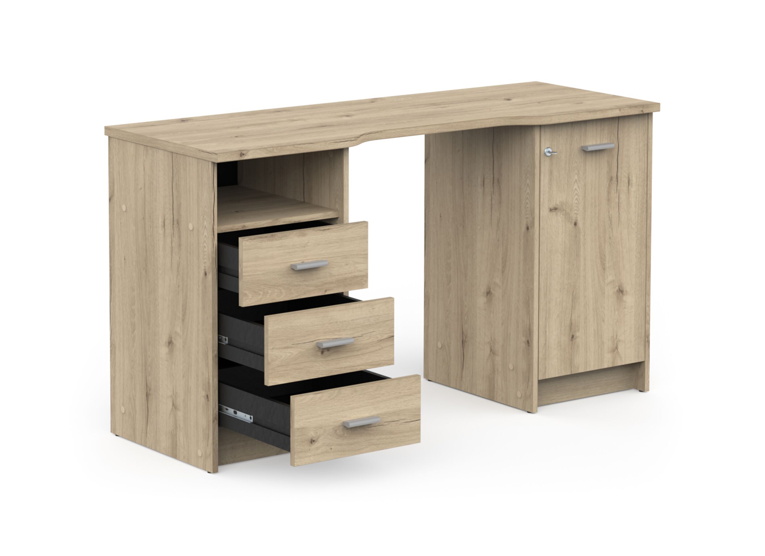 Disposition - Bureau Mao 132x48x74cm - décor - chêne royal