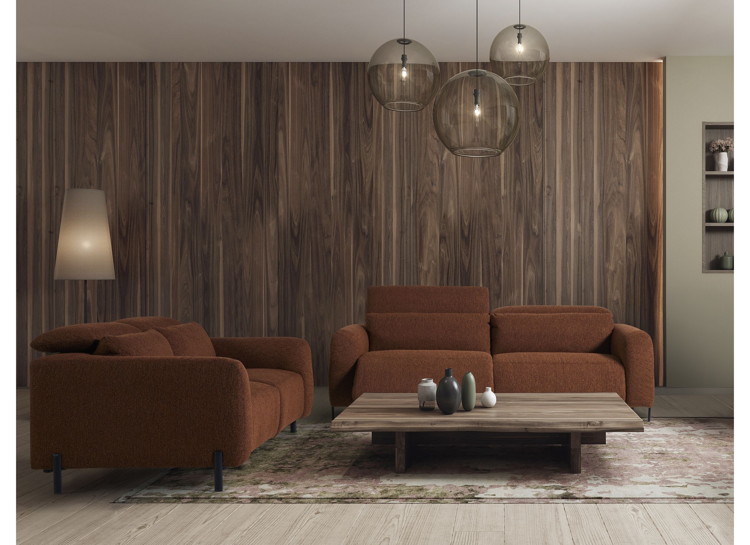Sfeerfoto - Zetel Piran 3+2-zit - stof - hazel met relax