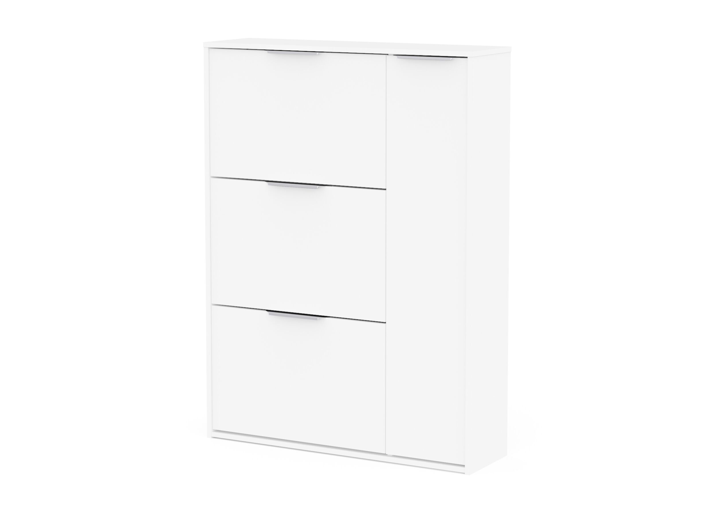 Aperçu - Armoire à chaussures Ghost 91x26x123cm - décor - blanc