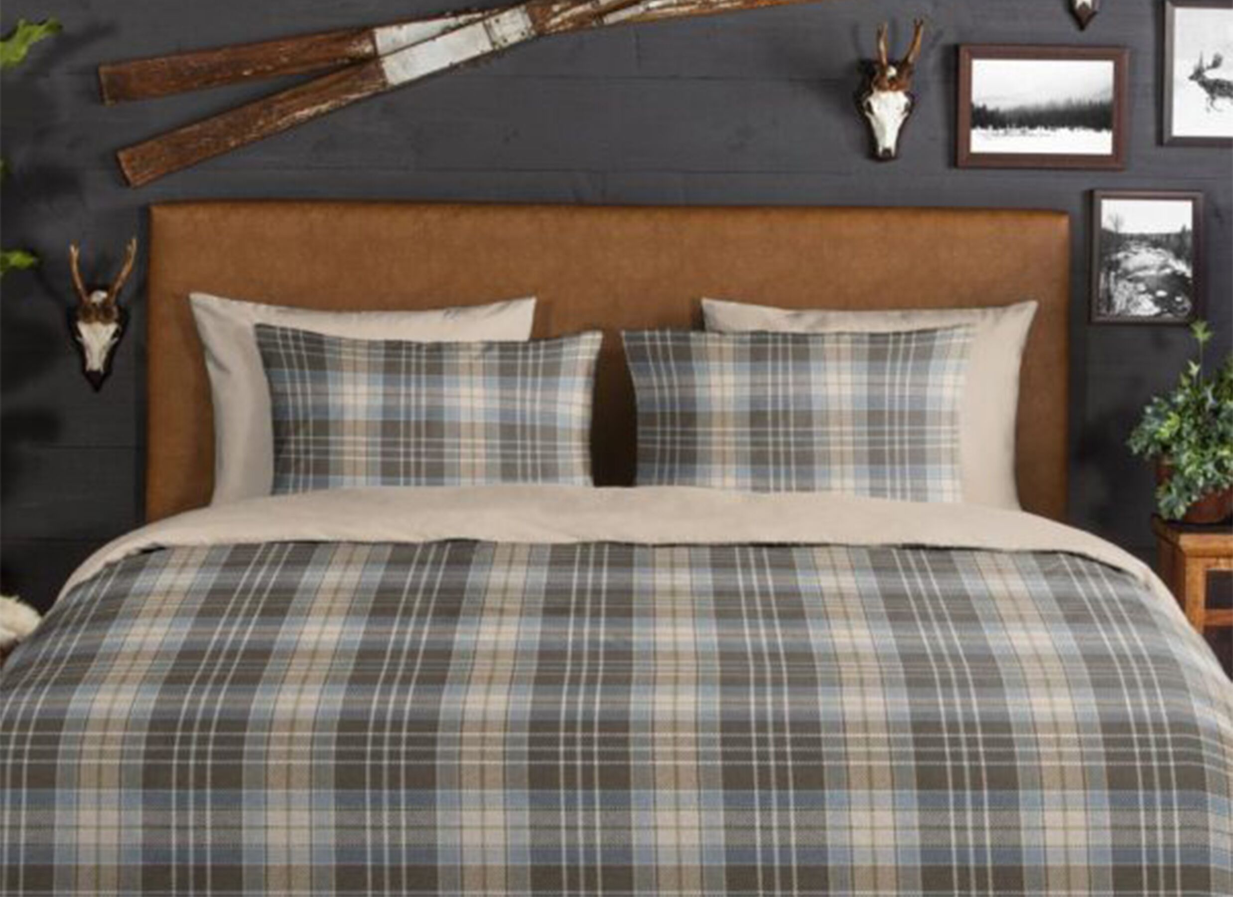 Foto ambiance - Housse de couette Cambridge 240x220cm - flanelle - marron