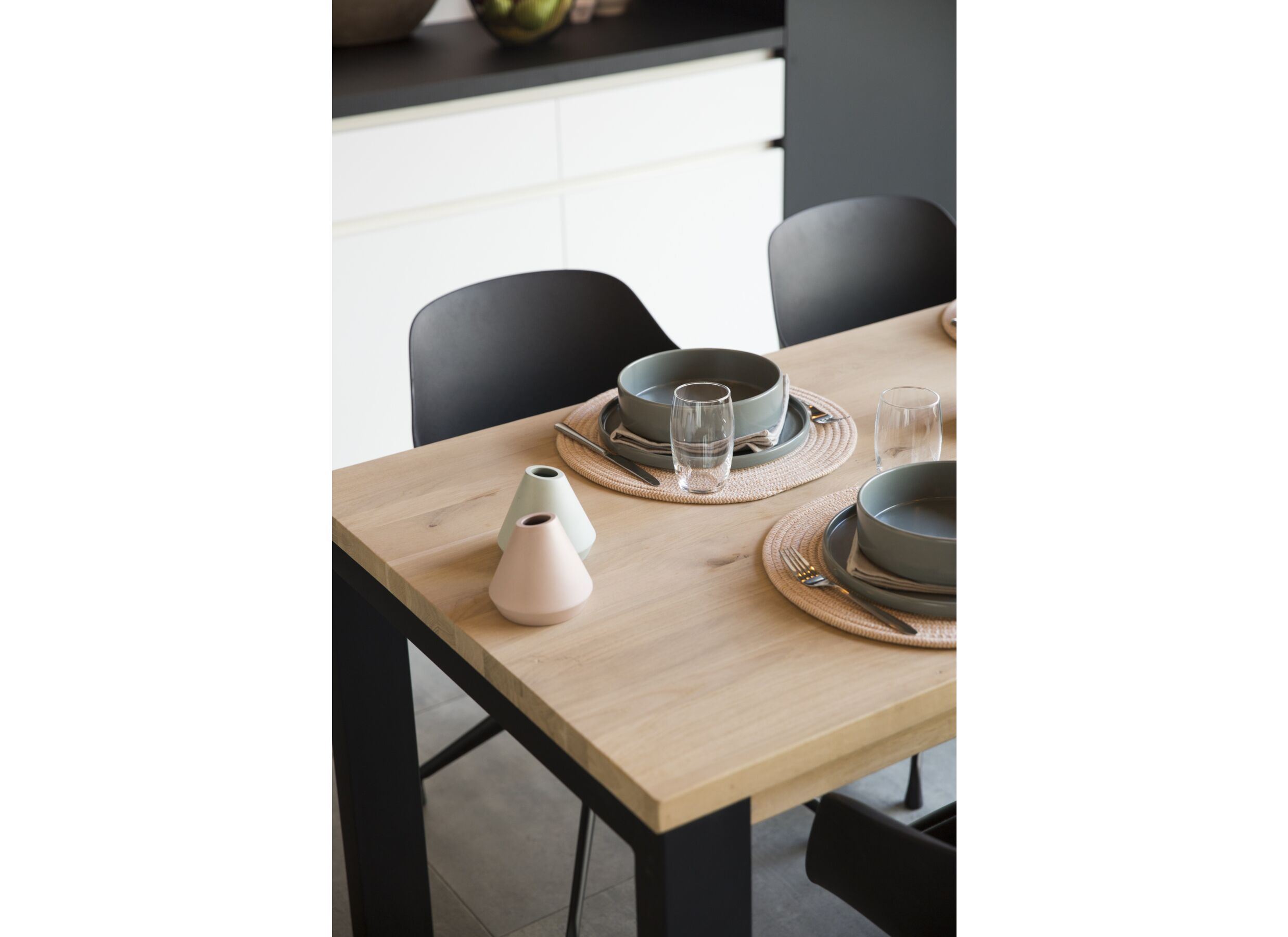 Table Palacio 160x80cm - chêne massif - naturel