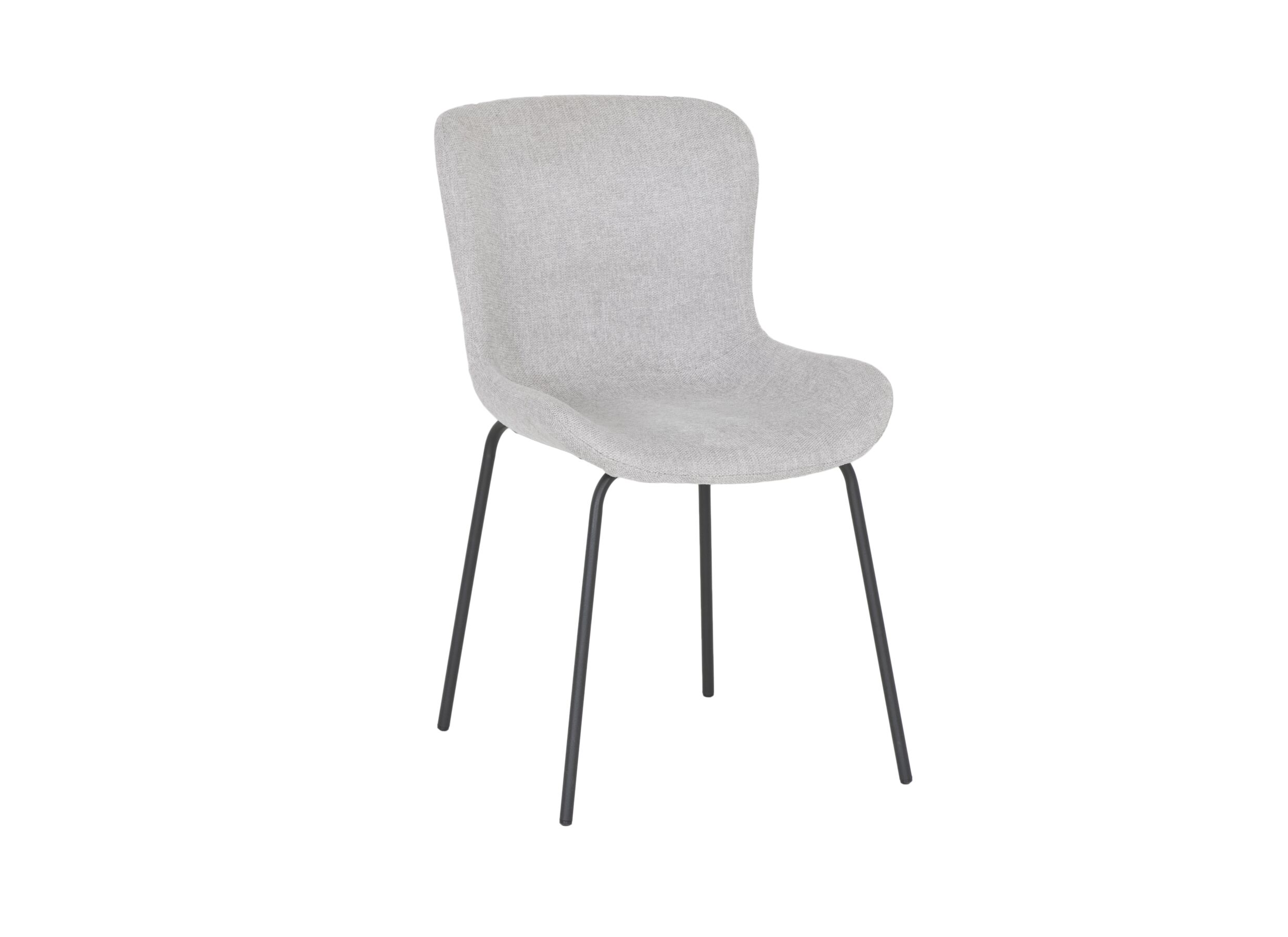Stoel Jutta 48x57,5x81cm - polyestervezel - lichtgrijs